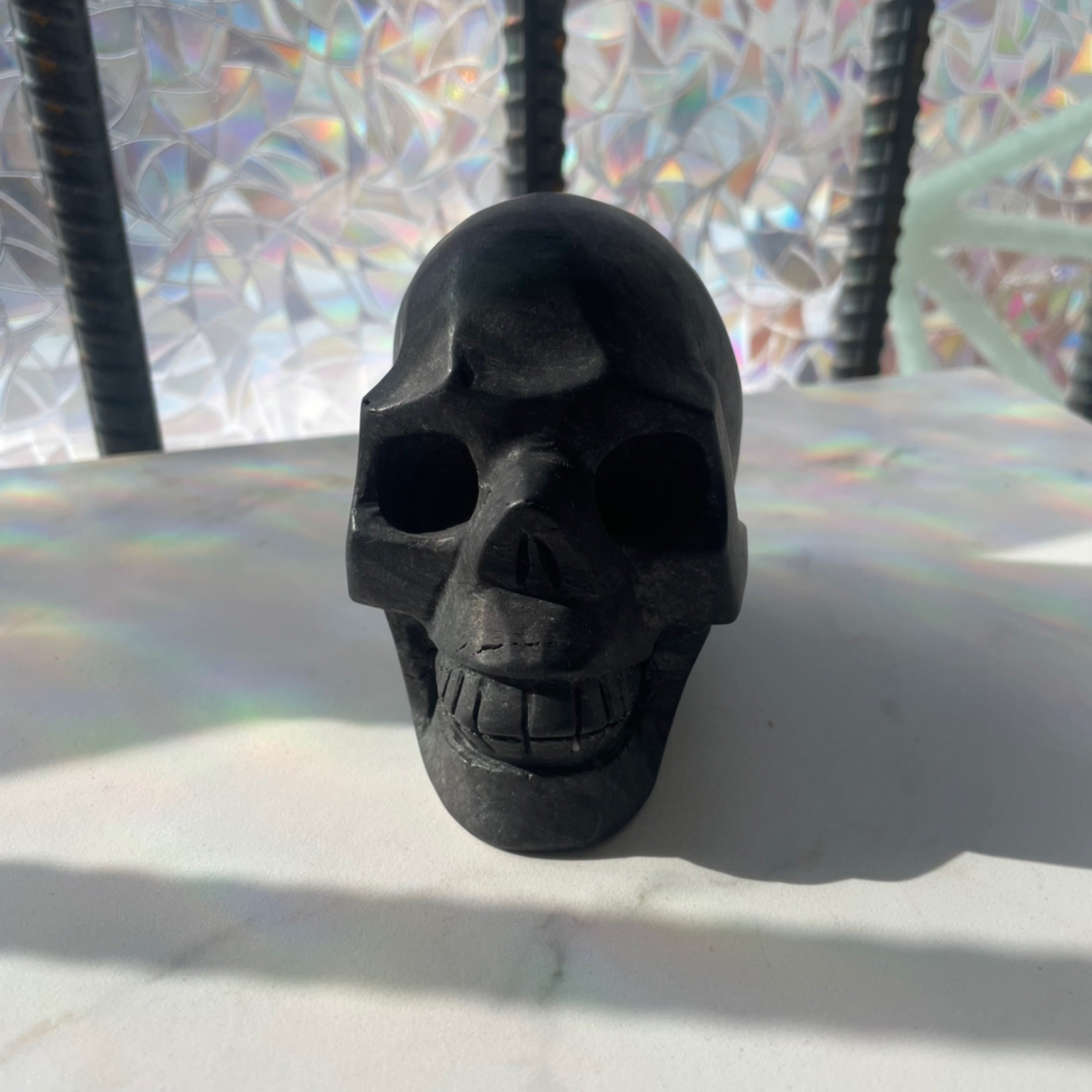 Shungite Skull
