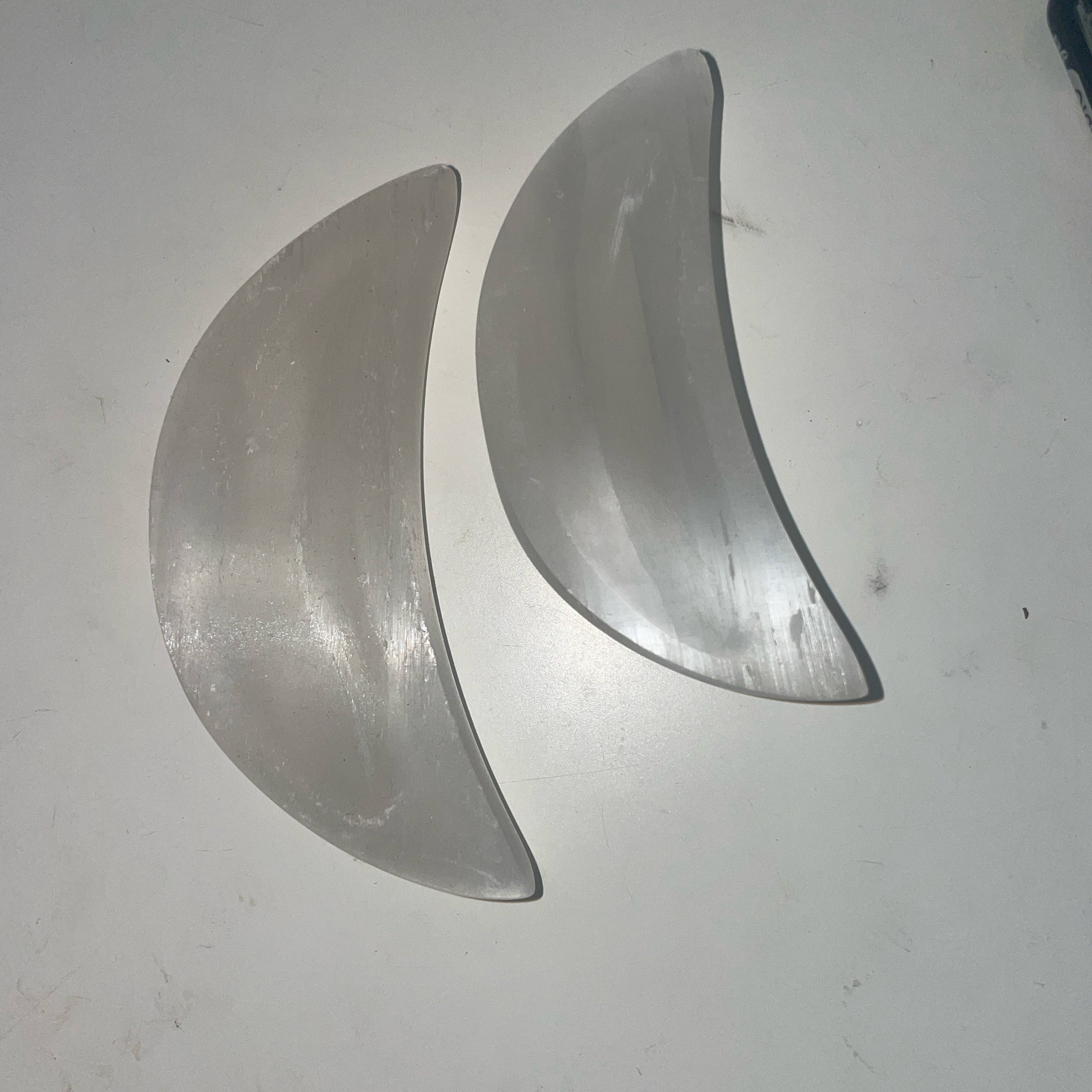 Selenite Moon Bowl Small