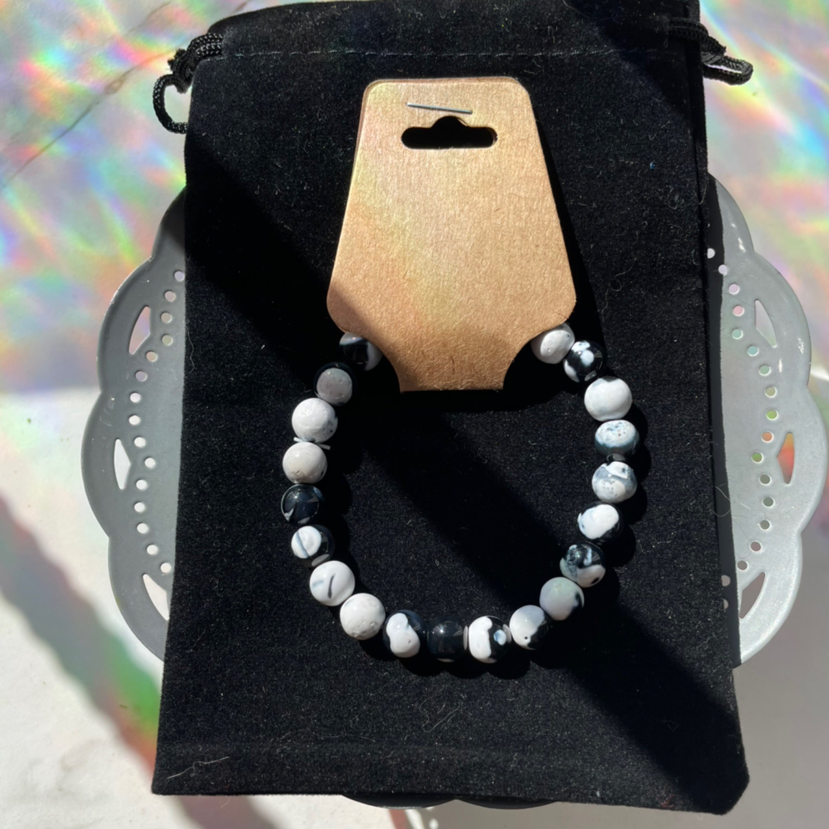 Orca Agate Bracelet 8mm