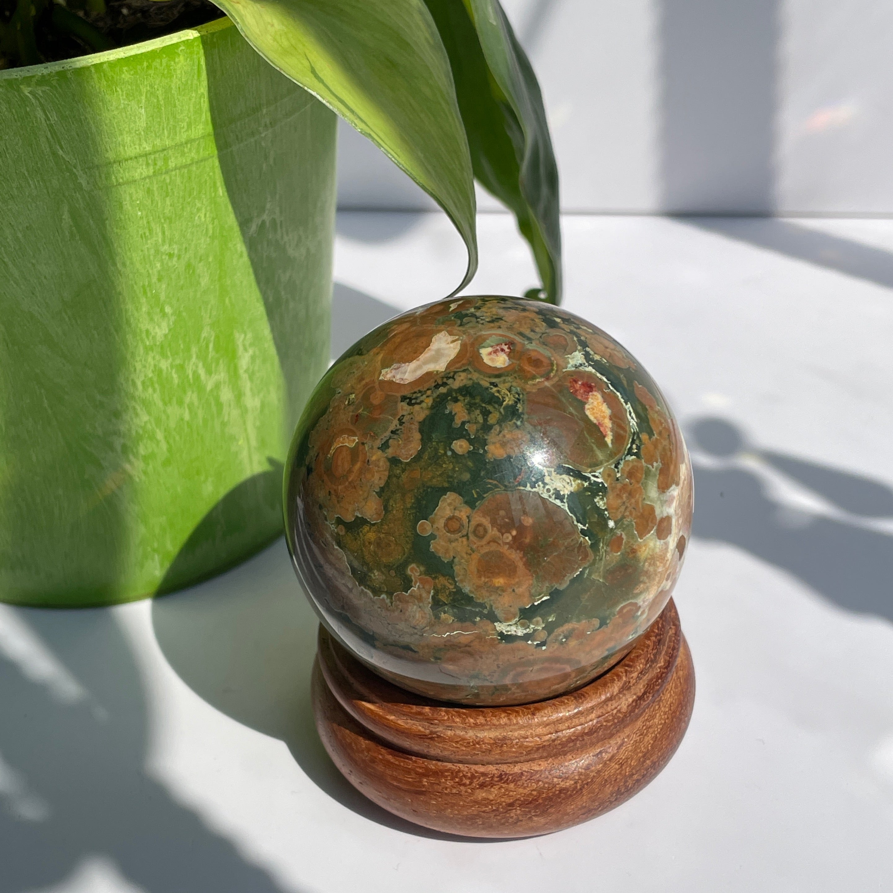 Rainforest Rhyolite Sphere