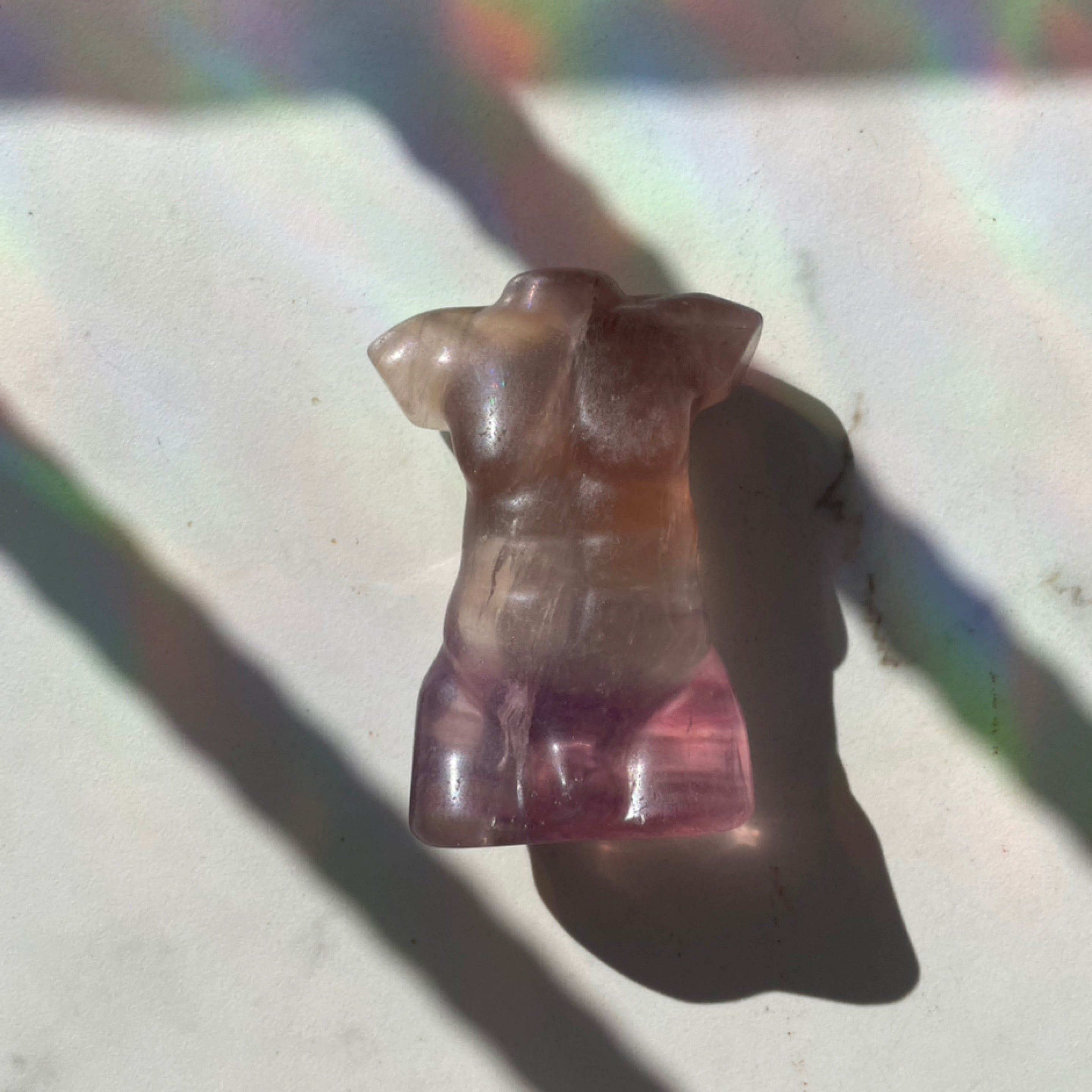 Purple Fluorite God Statue