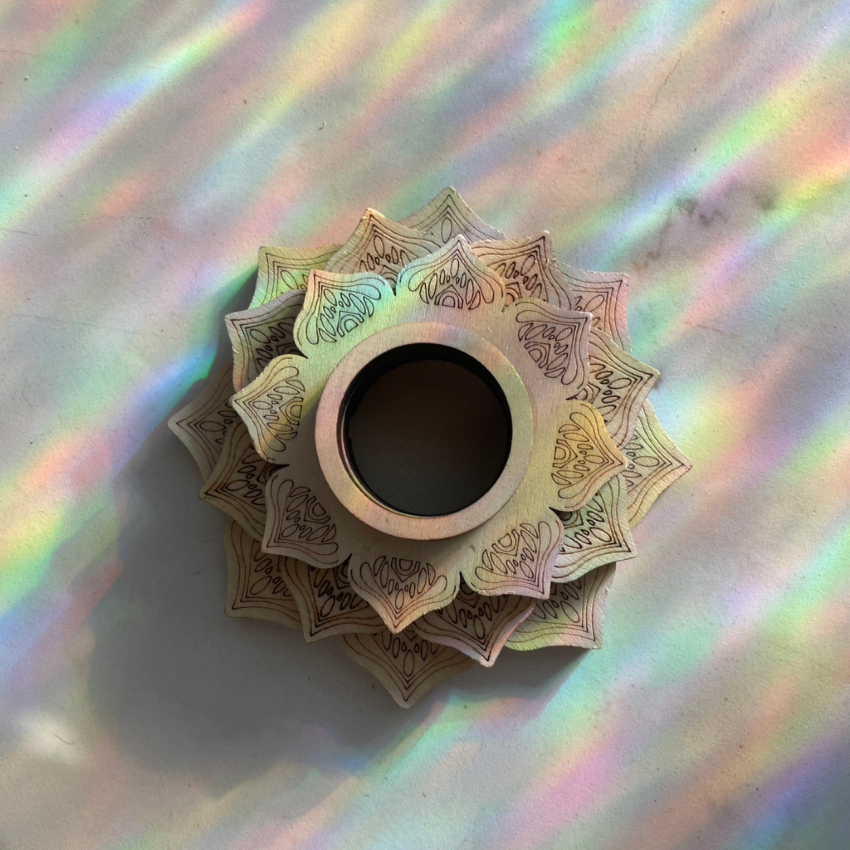 Woods Lotus Flower Sphere Stand