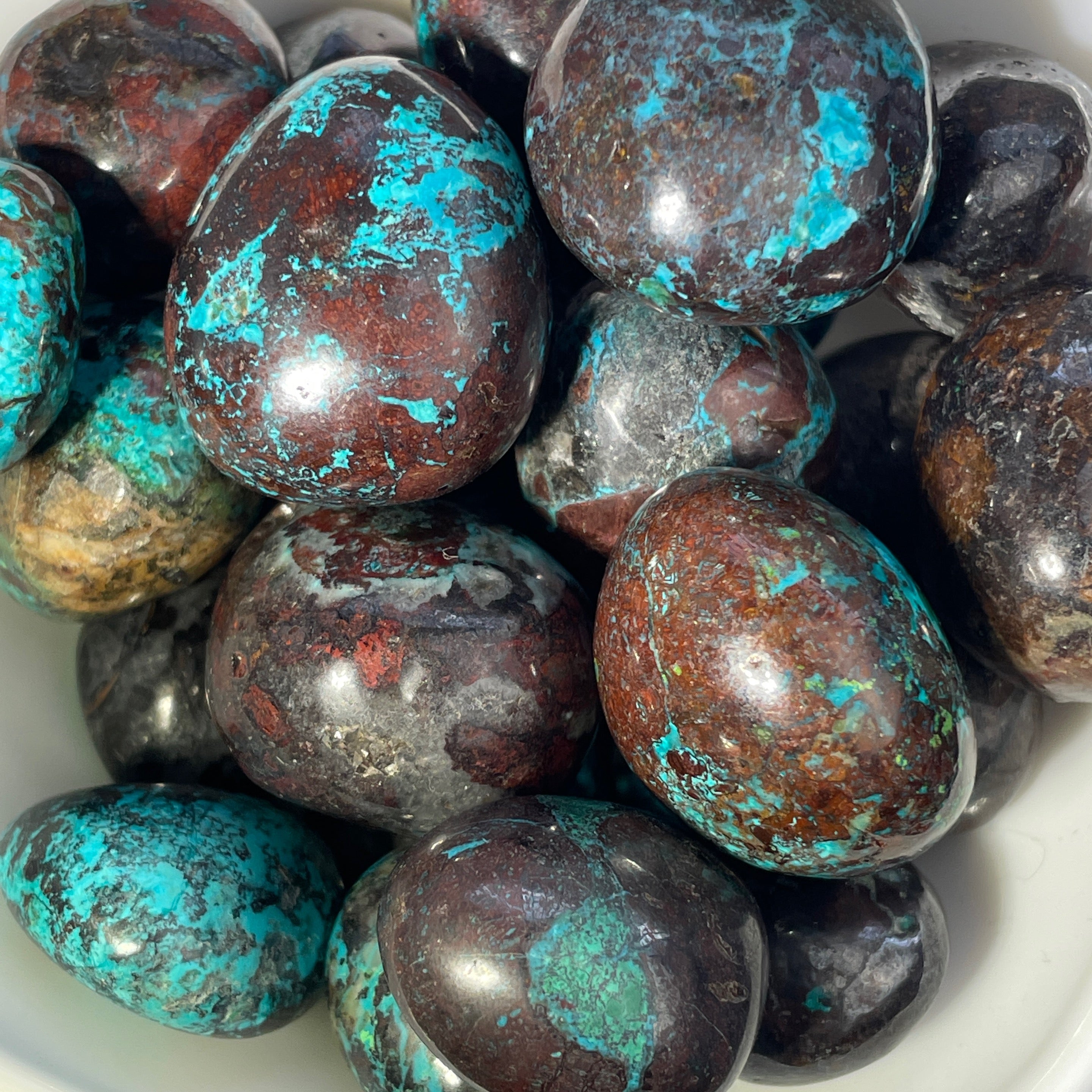 Azurite With Malachite Tumble