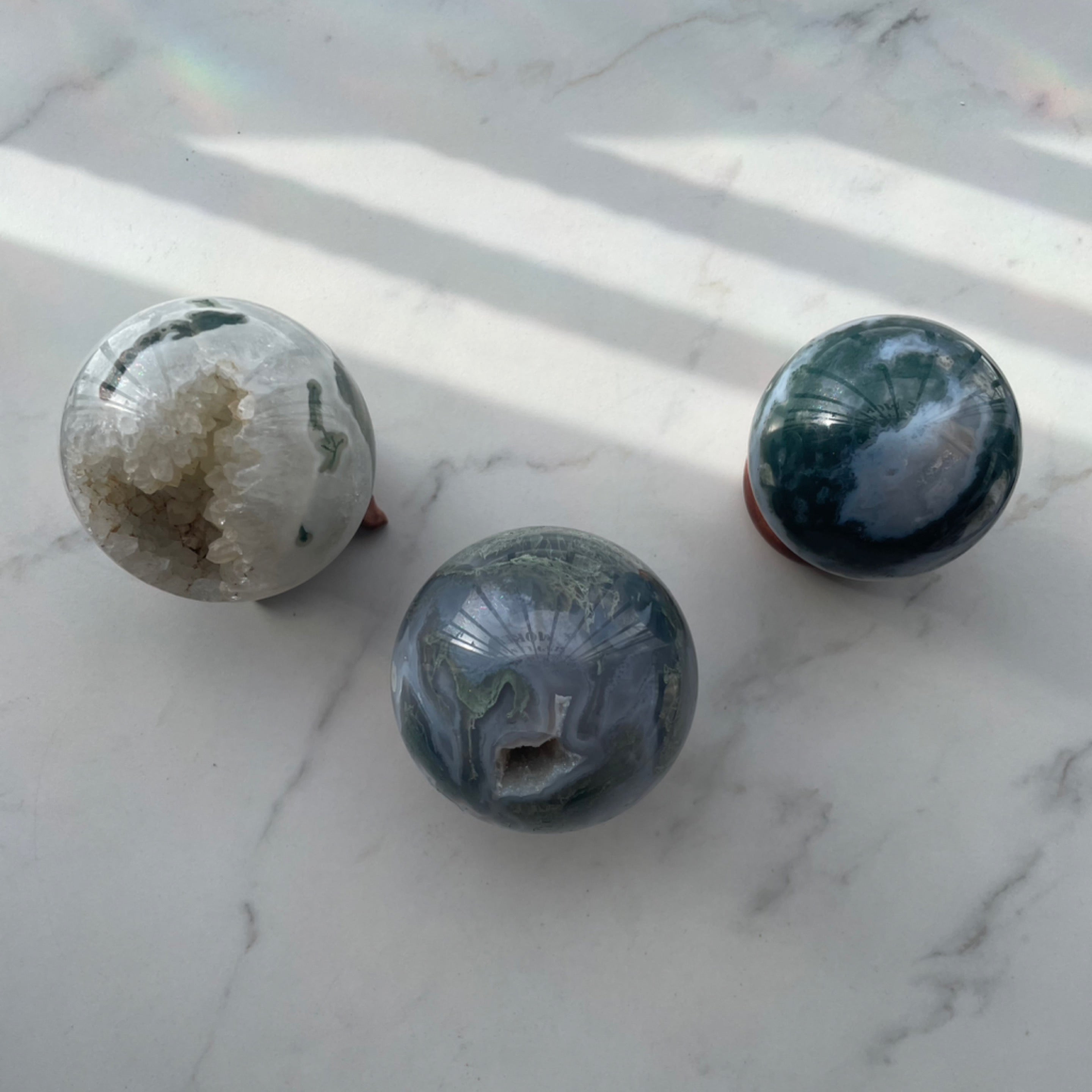 Moss Agate Spheres