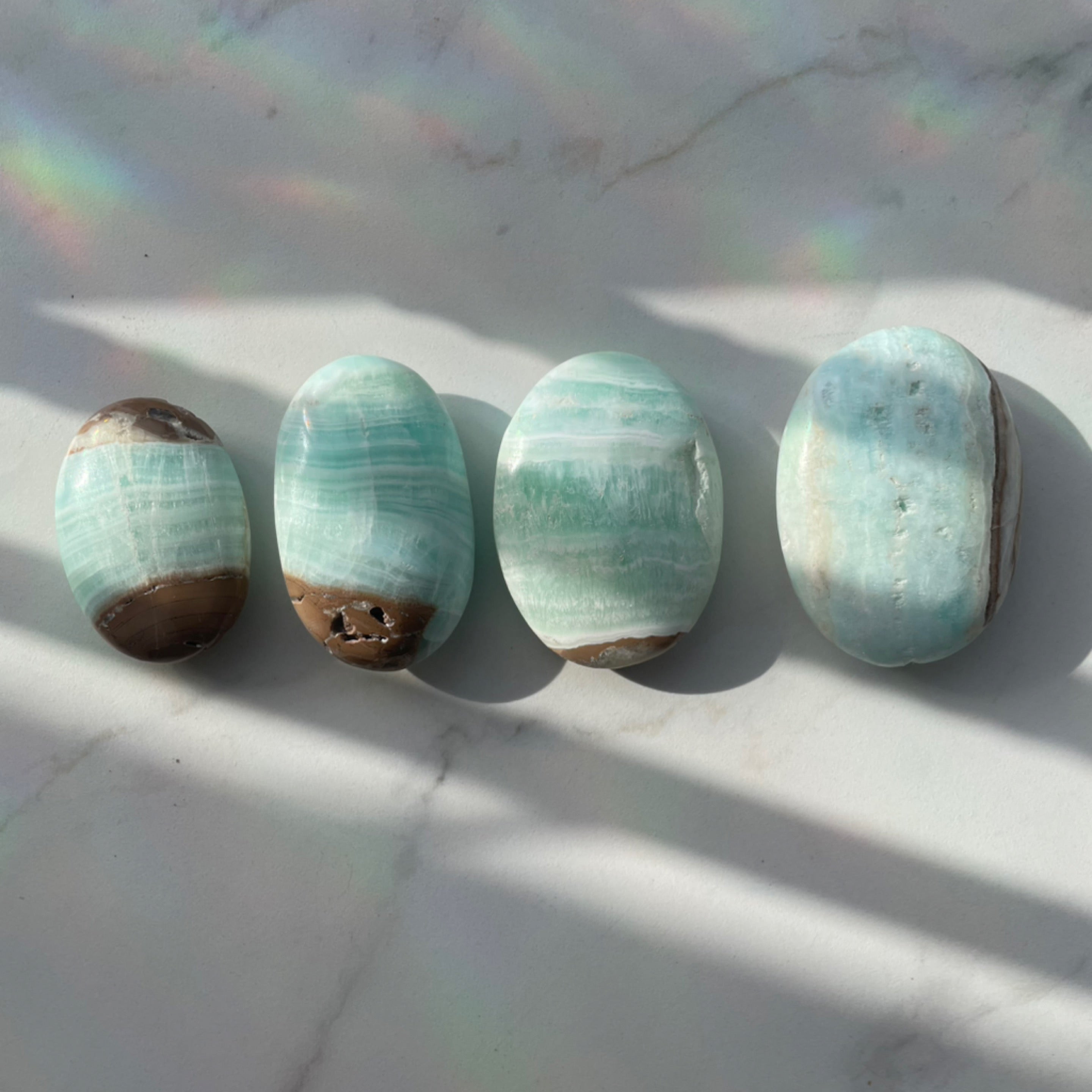 Caribbean Calcite Palm Stones