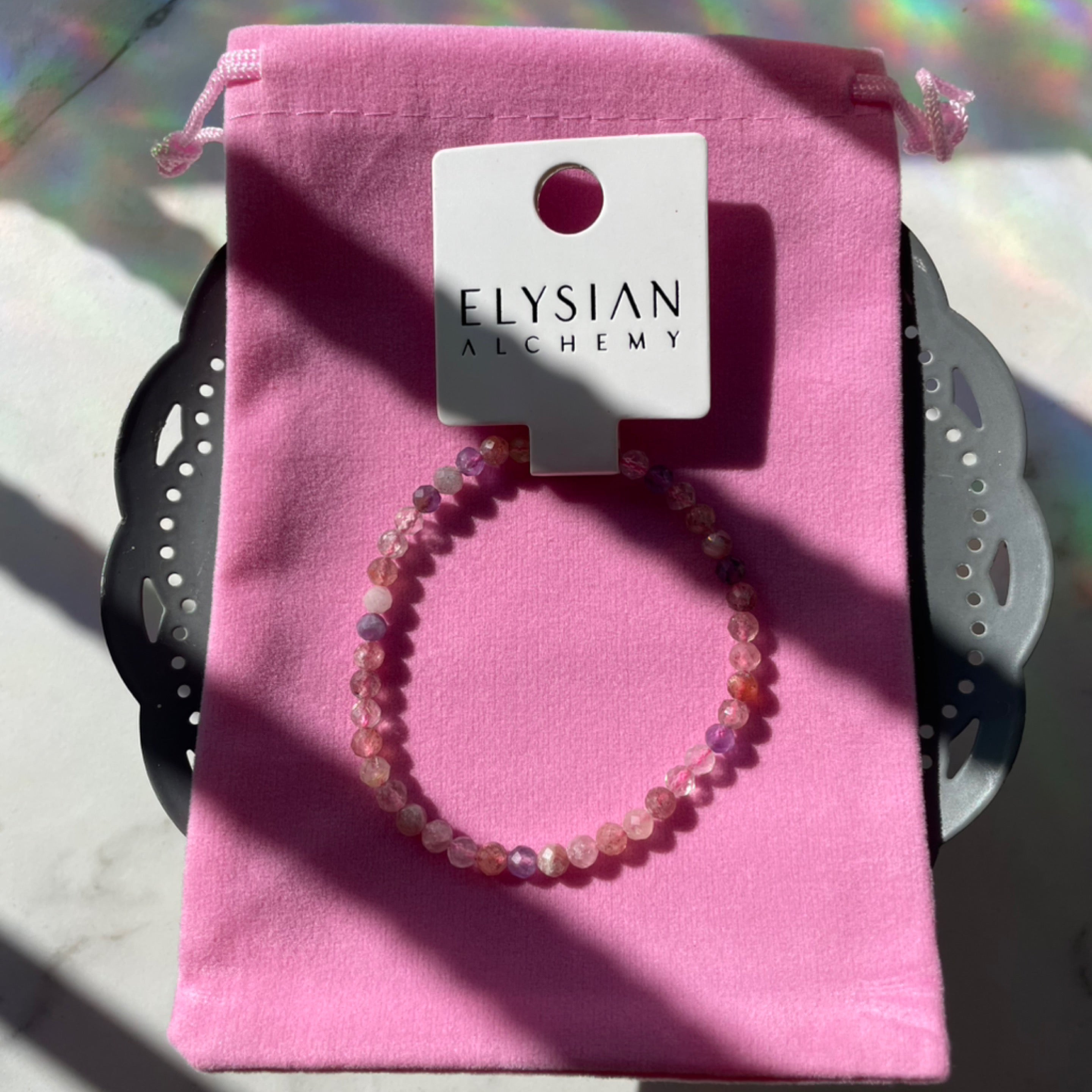 Watermelon Tourmaline Bracelet 4mm