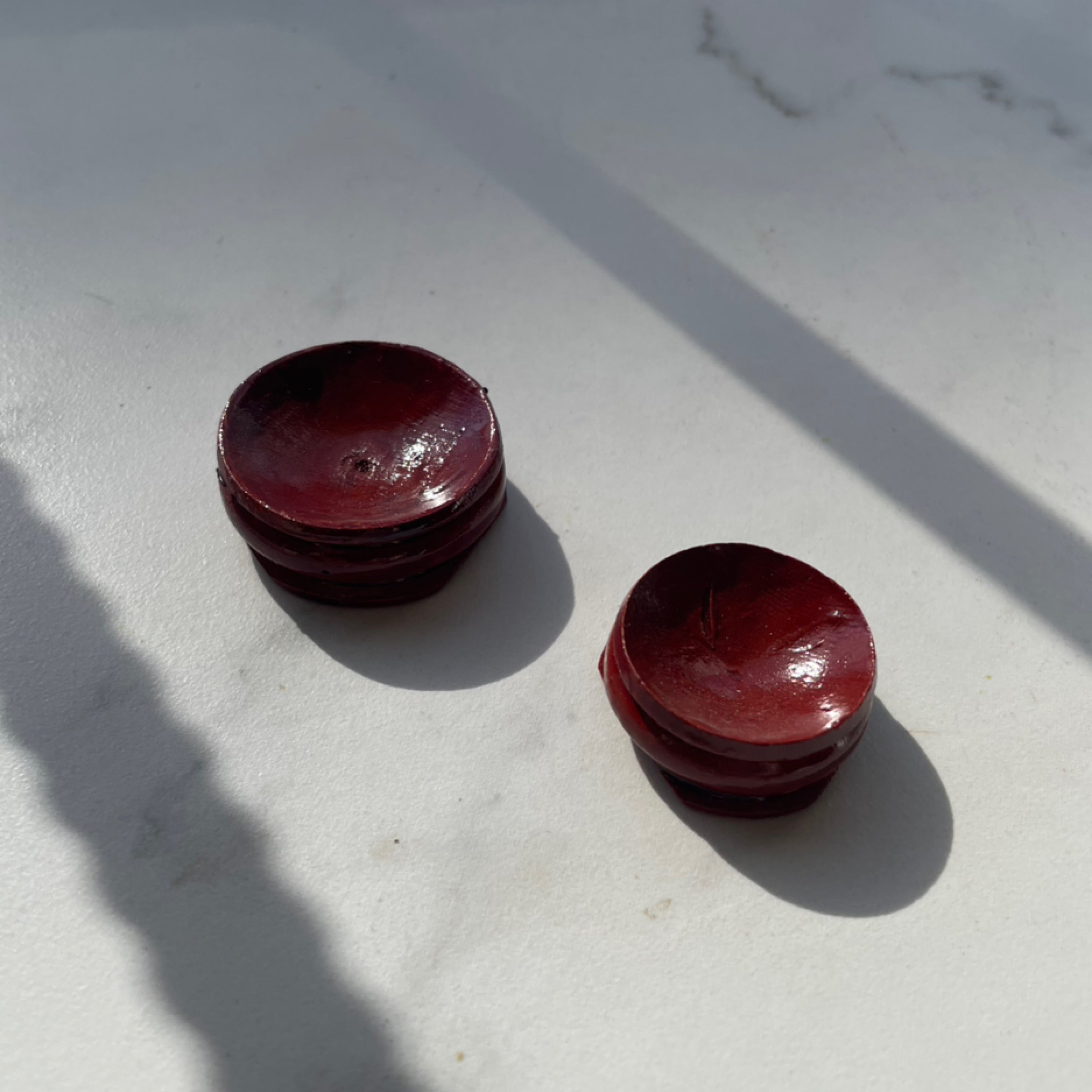 Red Wooden Sphere Stand