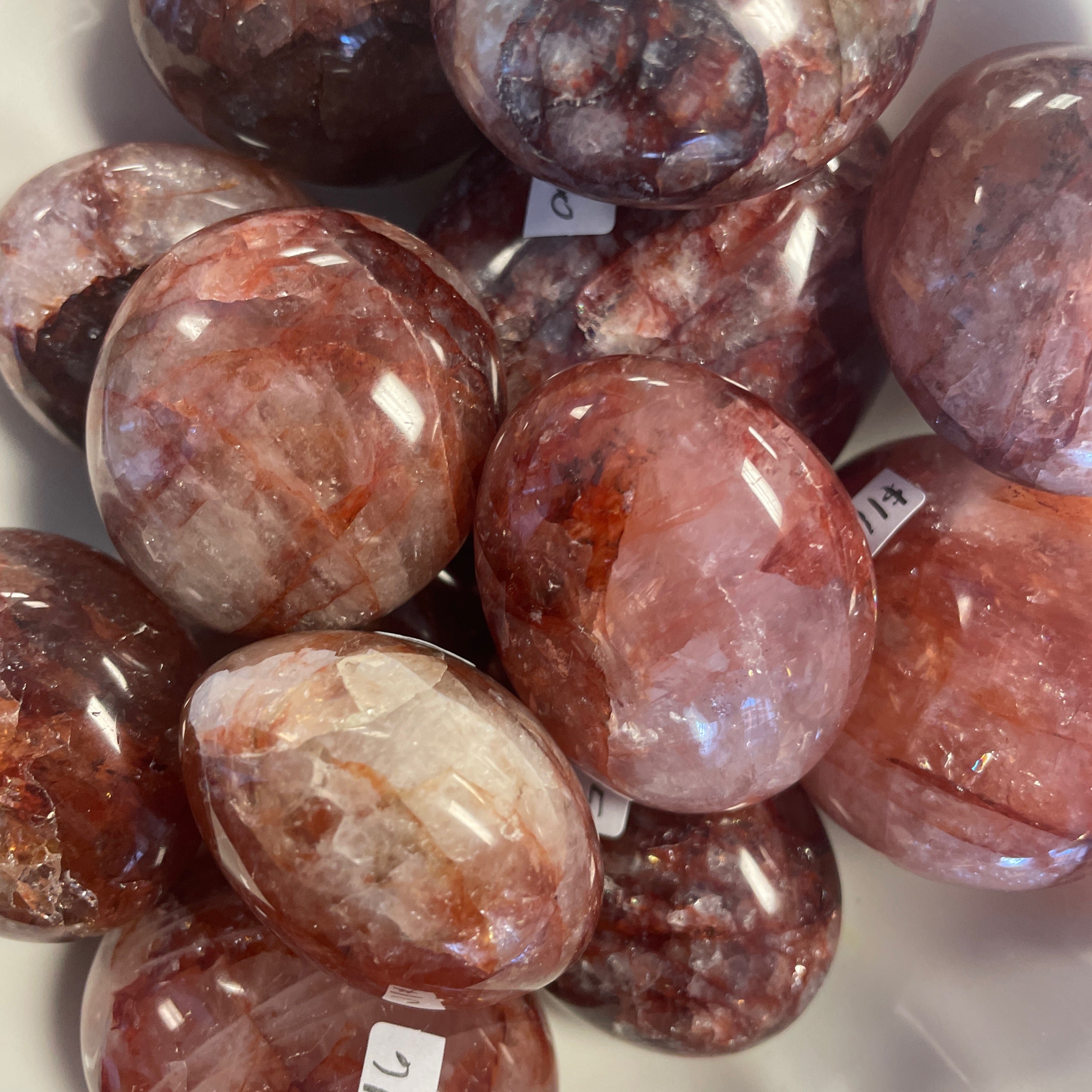 Fire Quartz Palm Stone