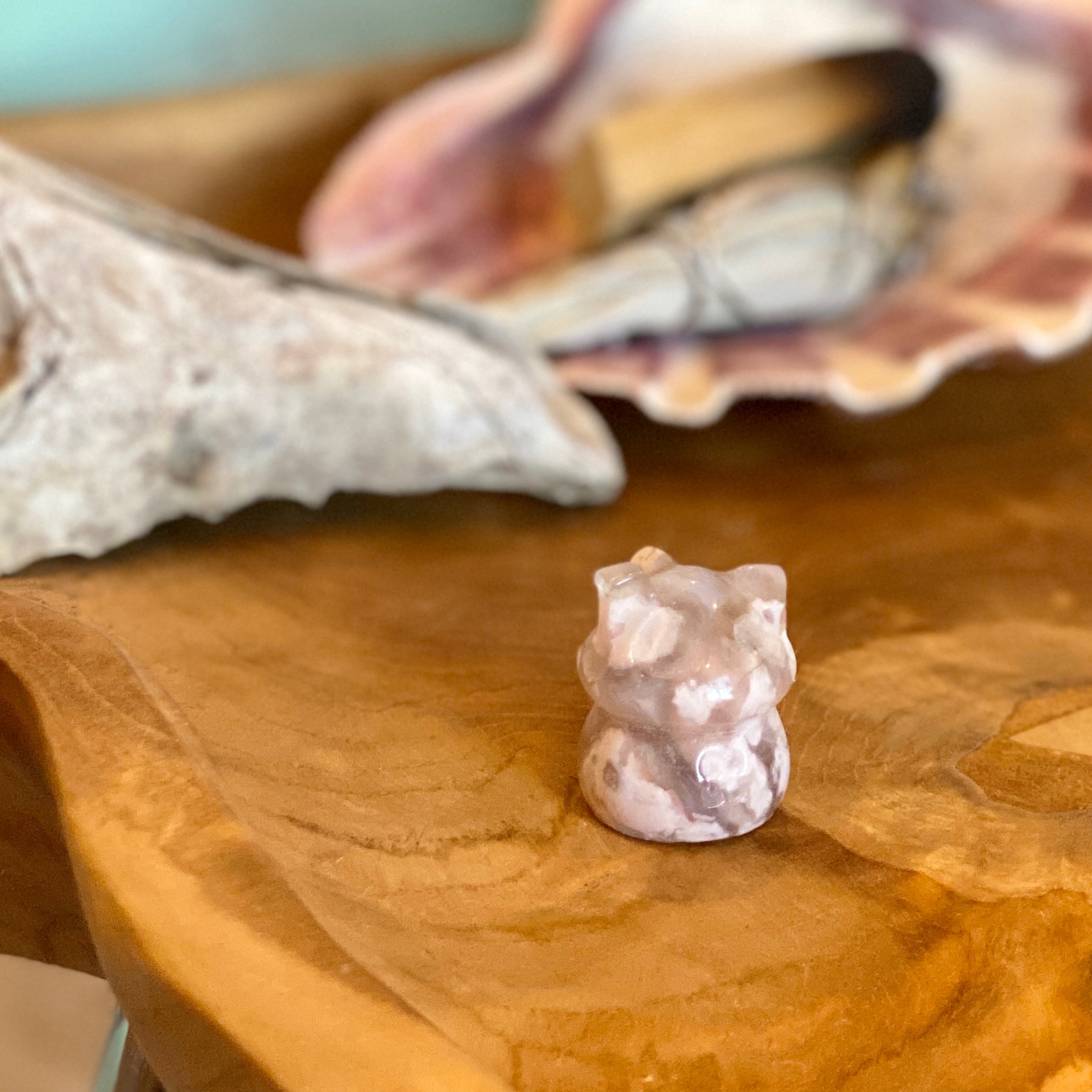 Flower Agate Mushroom House