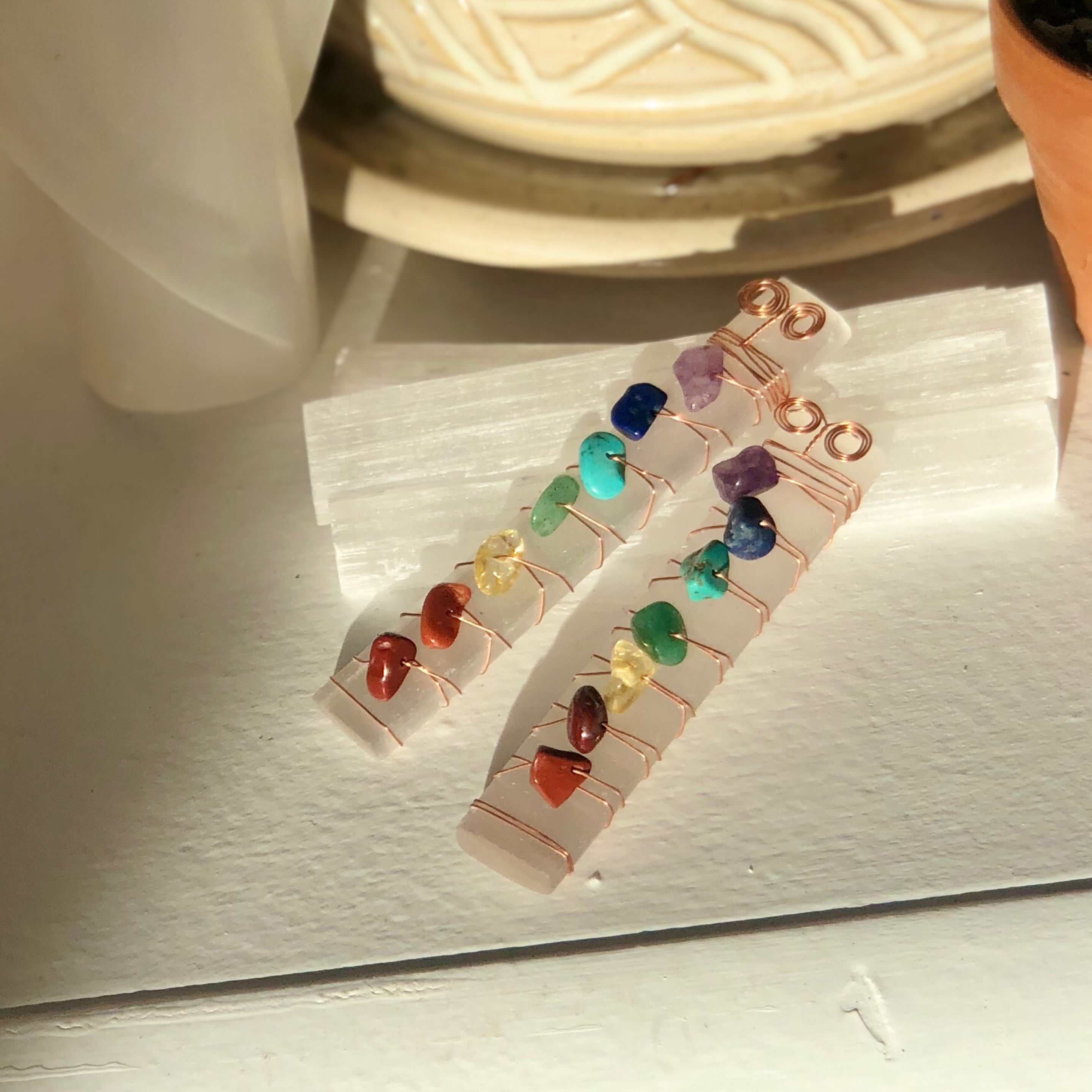 Selenite Chakra Wand