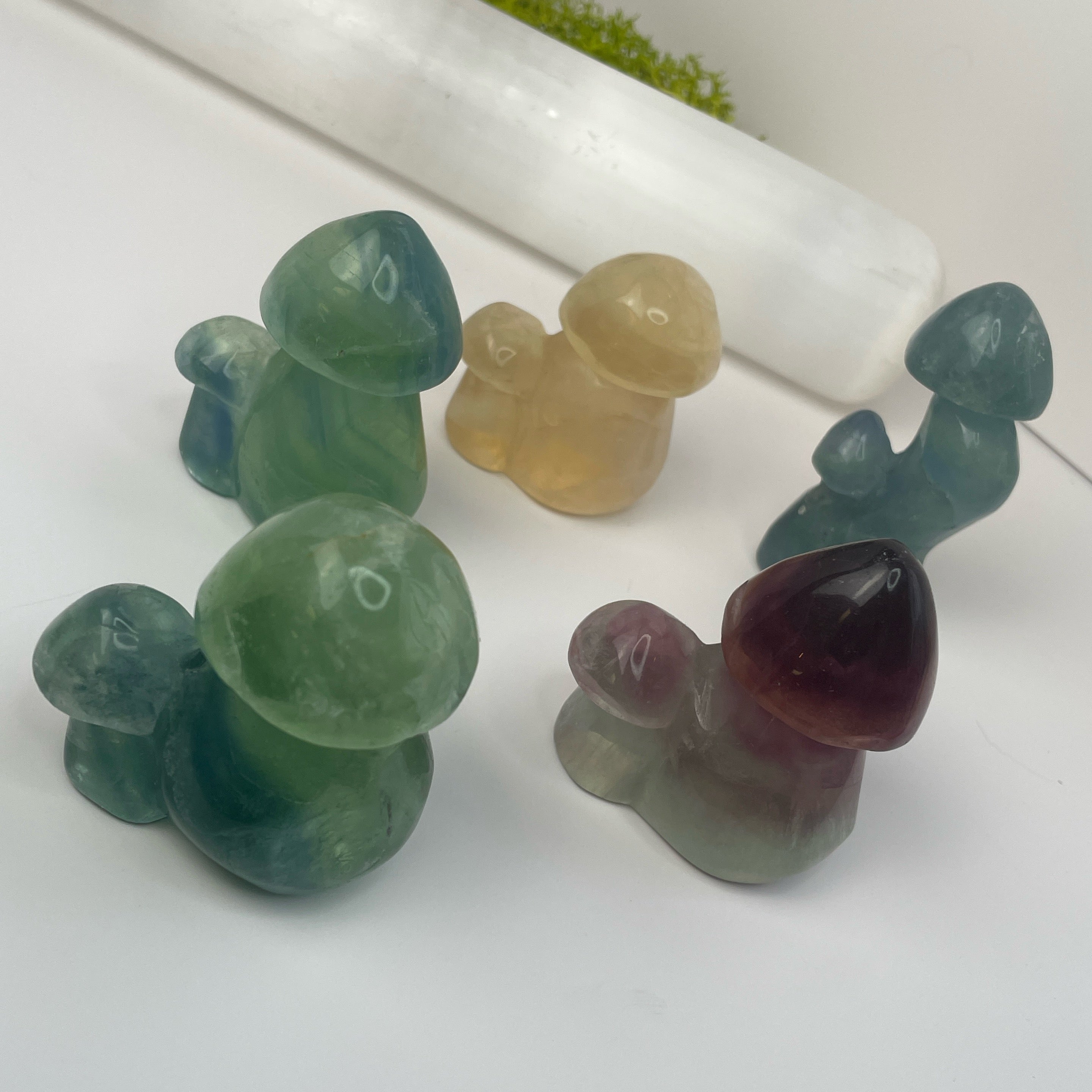 Rainbow Fluorite Mushroom Cluster