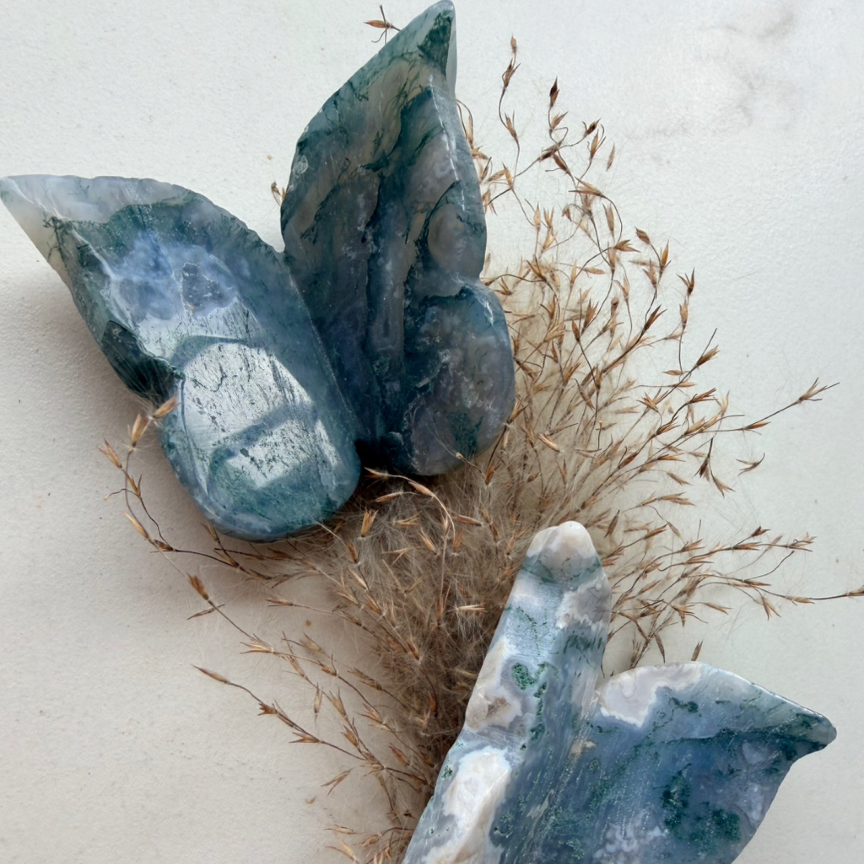 Moss Agate Butterfly
