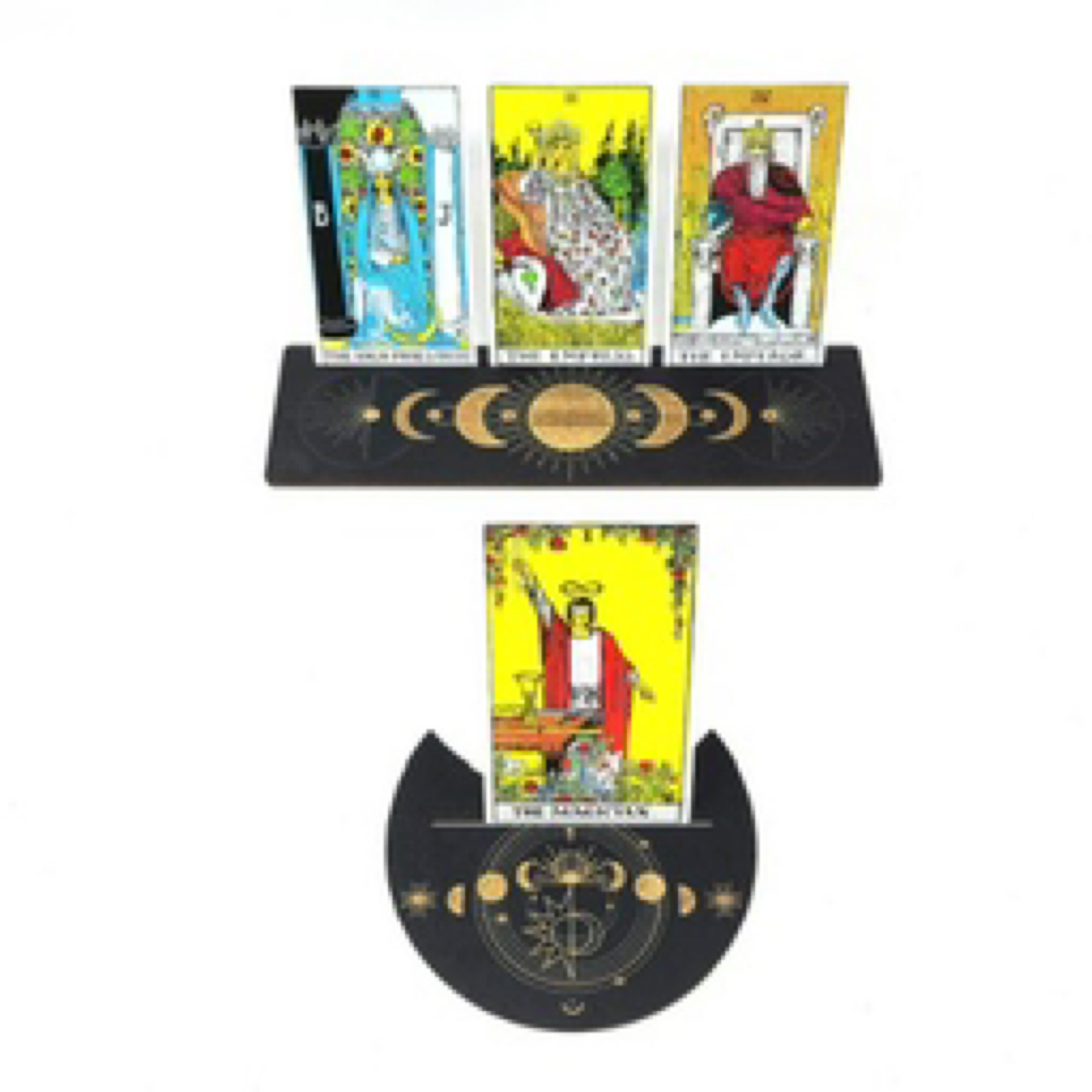 Wooden Tarot Card Holder Set