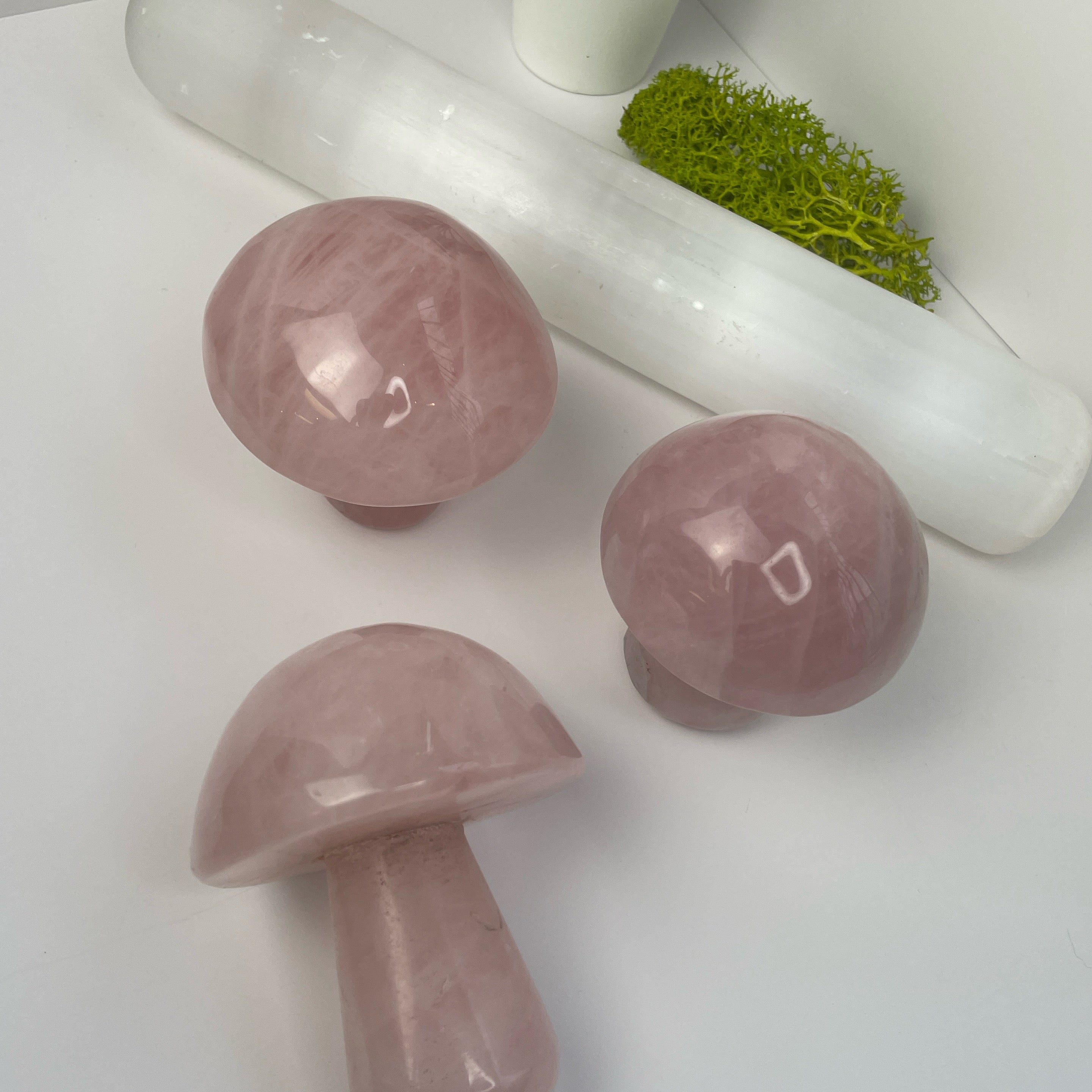 Rose Quartz Mushrooms