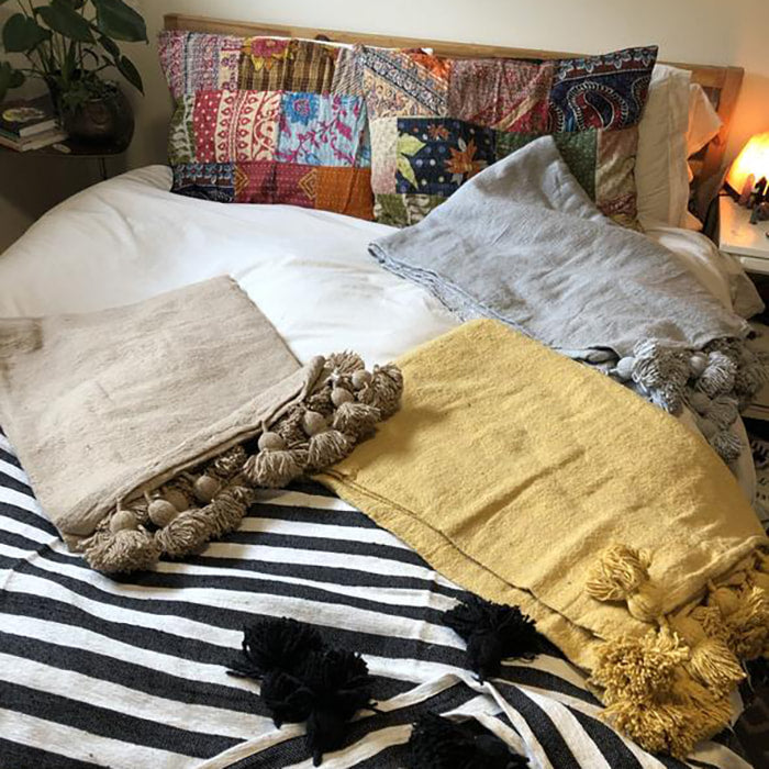 Moroccan Tassel Throw