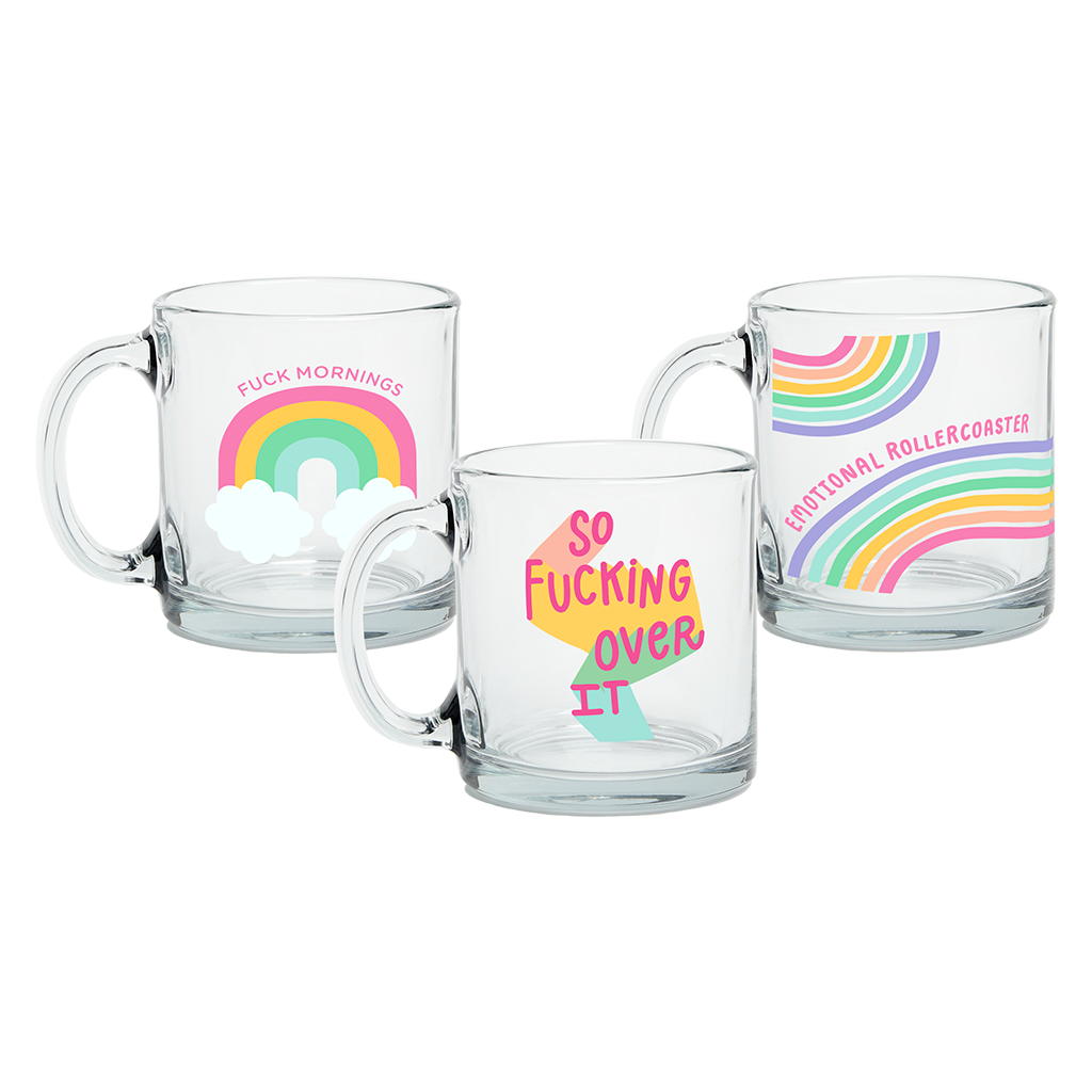 Glass Mug: Shit. Fuck. Damn.