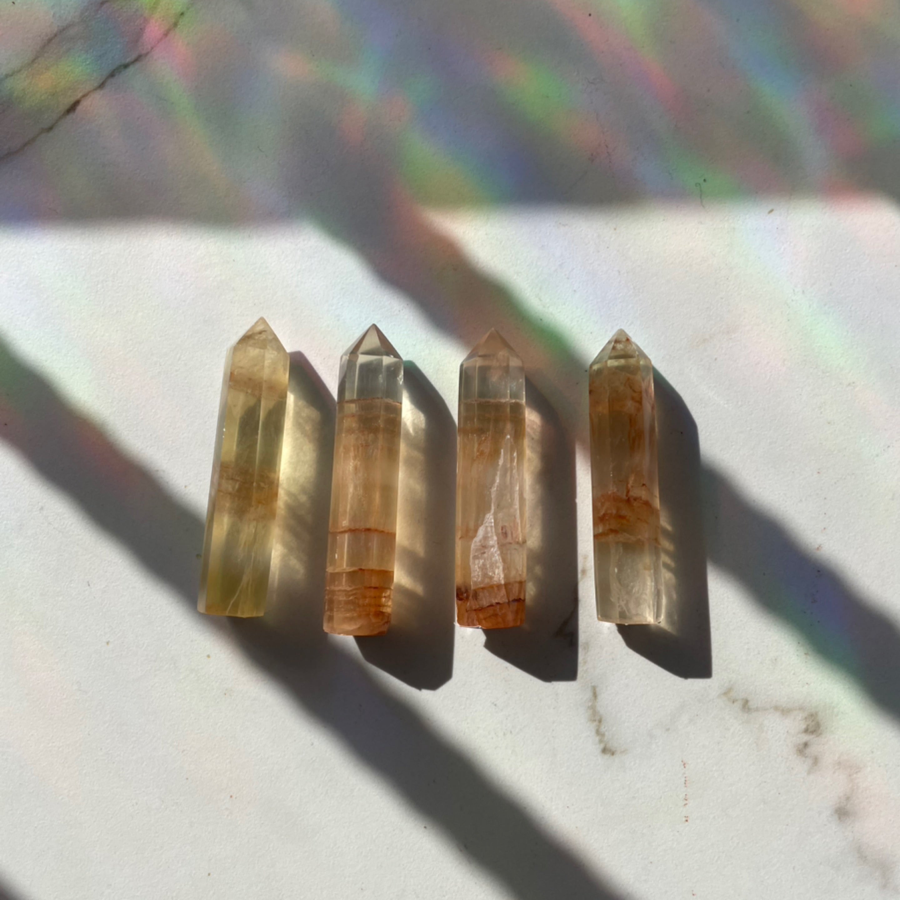 Yellow Fluorite Mini Towers