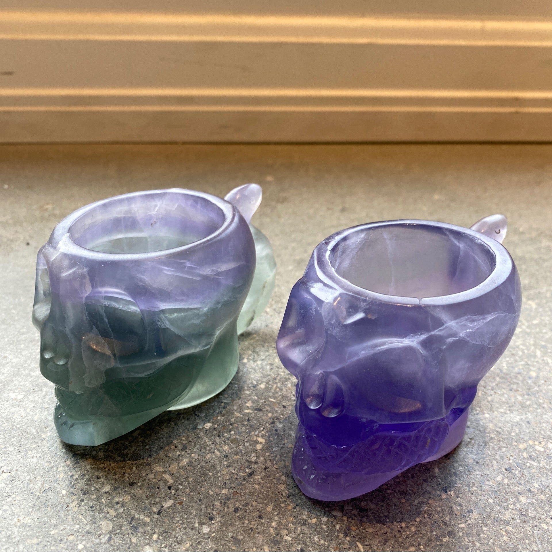 Fluorite Skull Cups