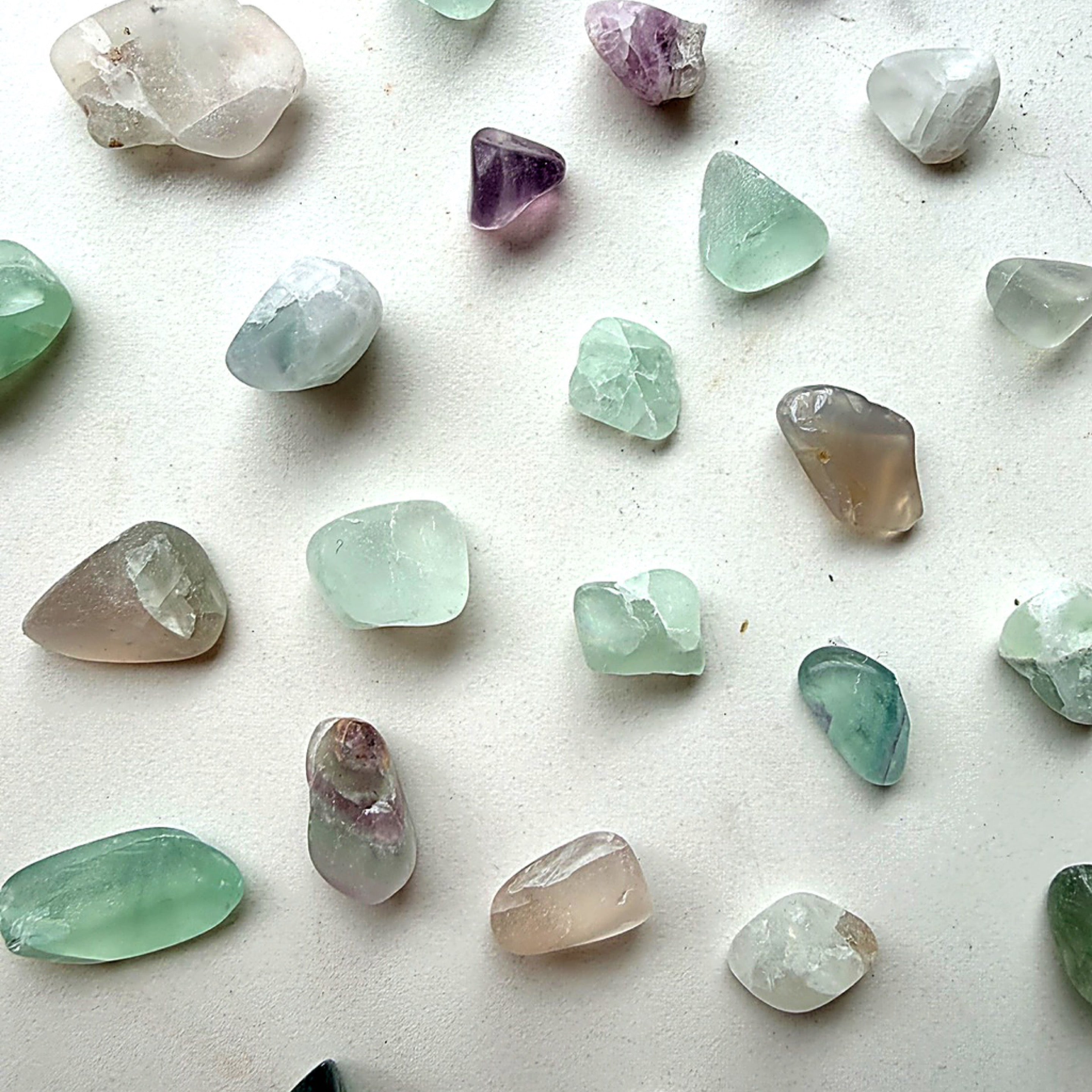 Rainbow Fluorite Tumbles