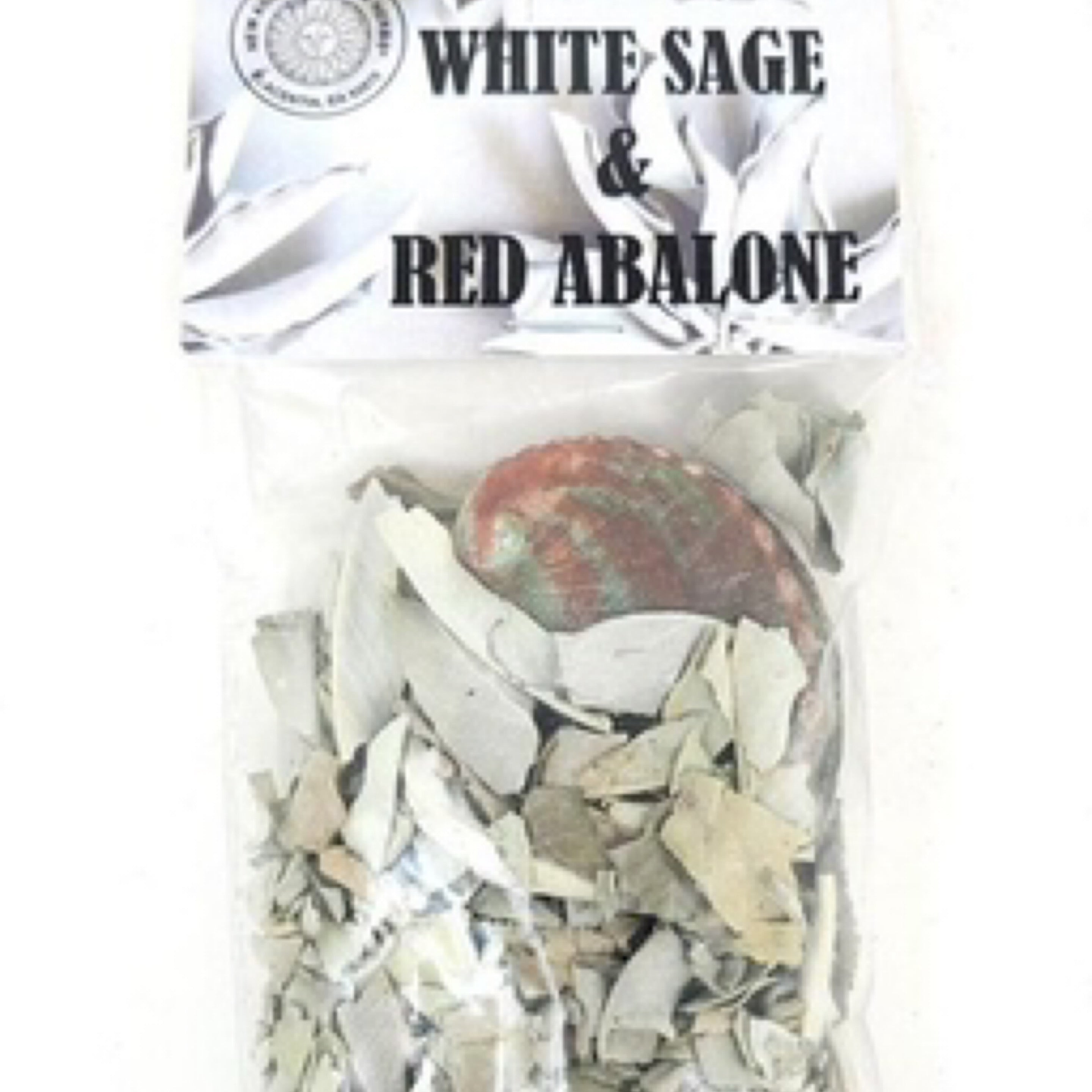 Red Abalone Shell & White Sage Loose