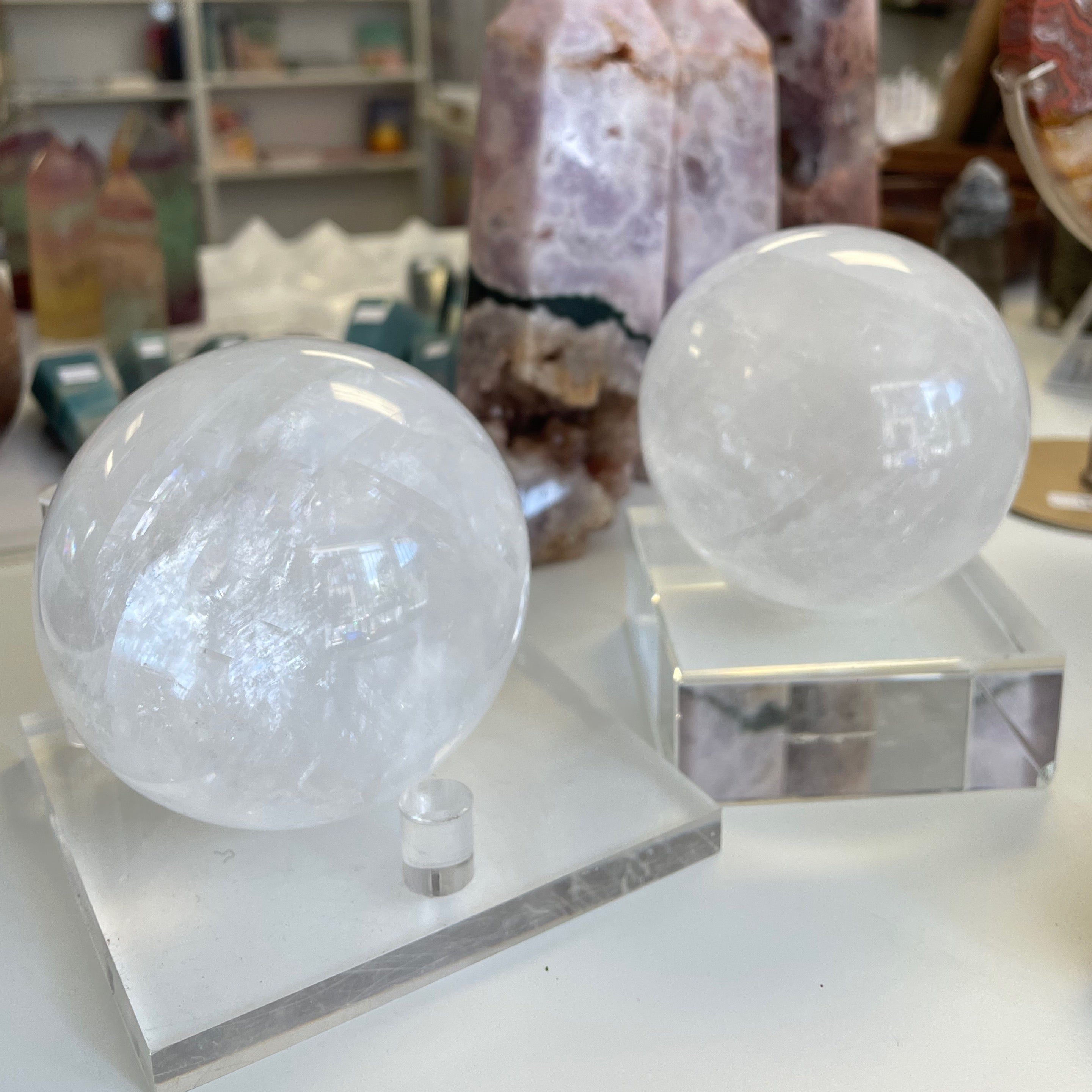 Rainbow Calcite Sphere