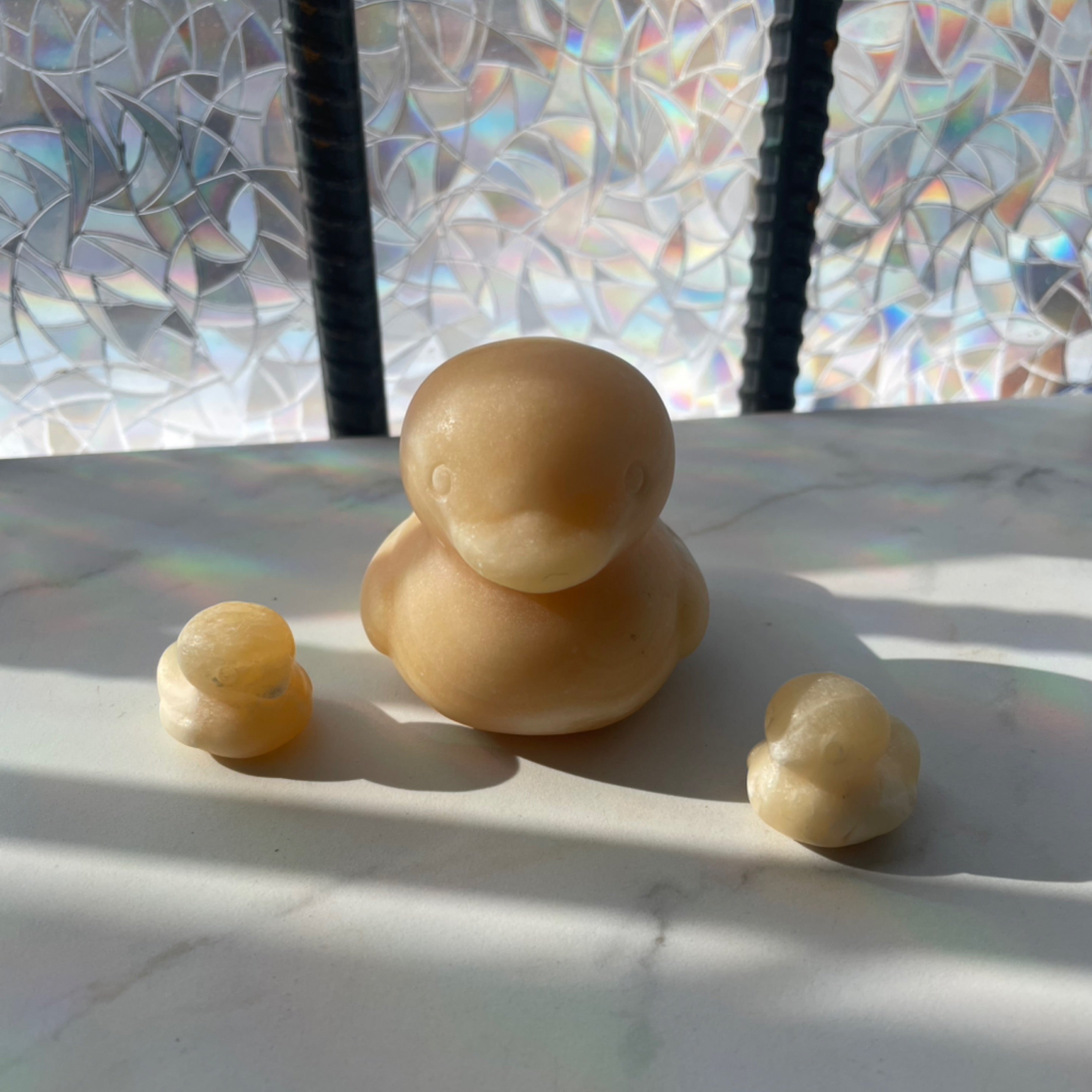Yellow Calcite Ducks