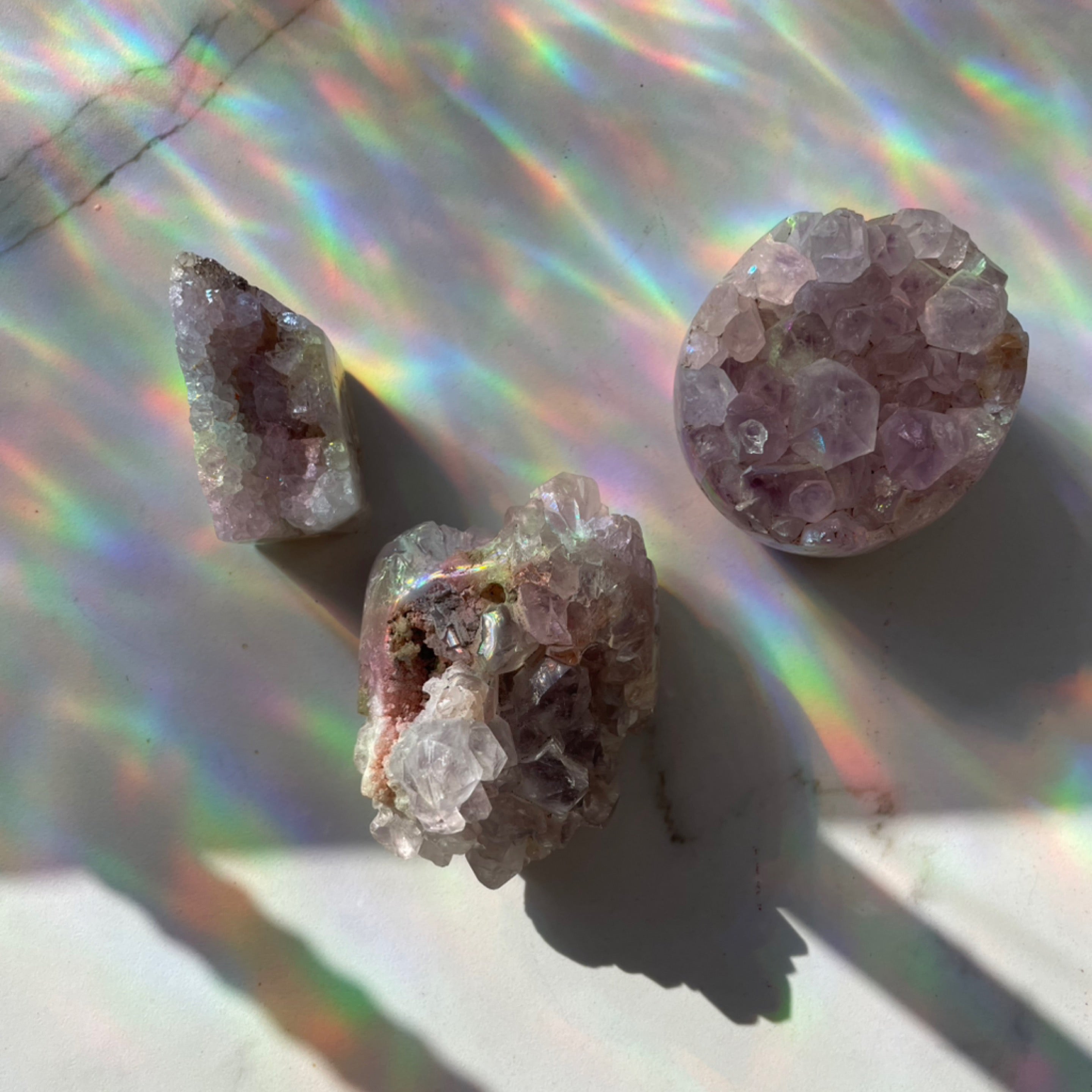 Pink Amethyst Clusters