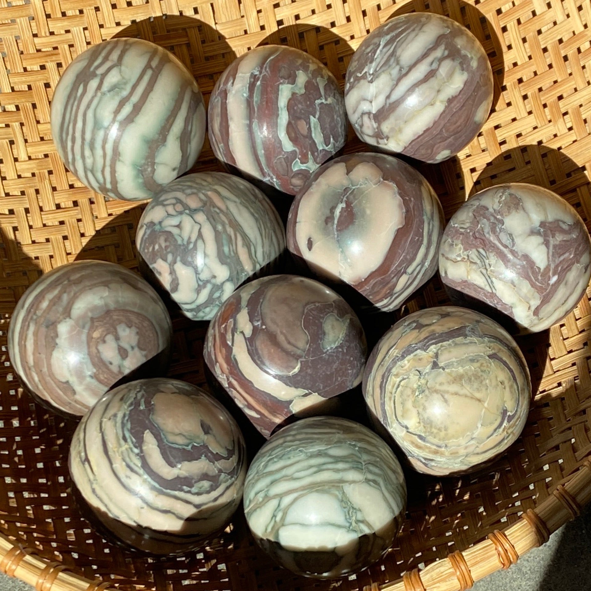 Purple Jade Spheres