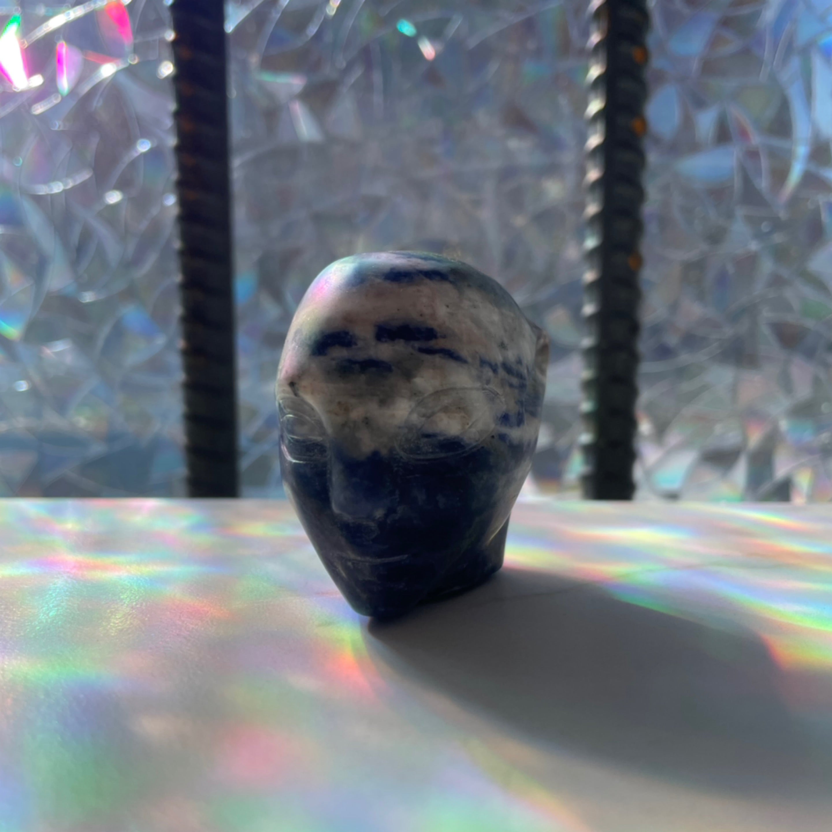 Sodalite Alien Head