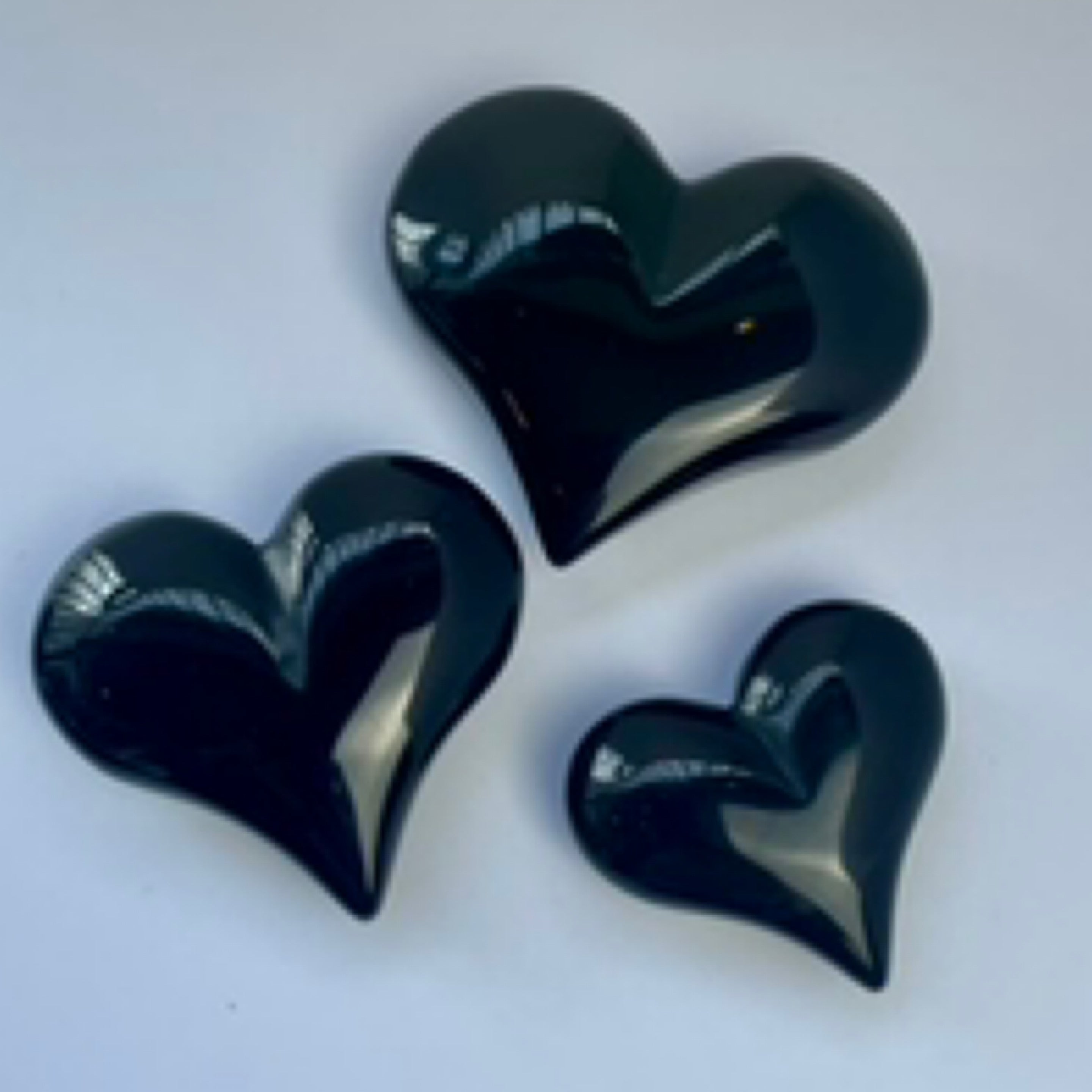 Rainbow Obsidian Hearts