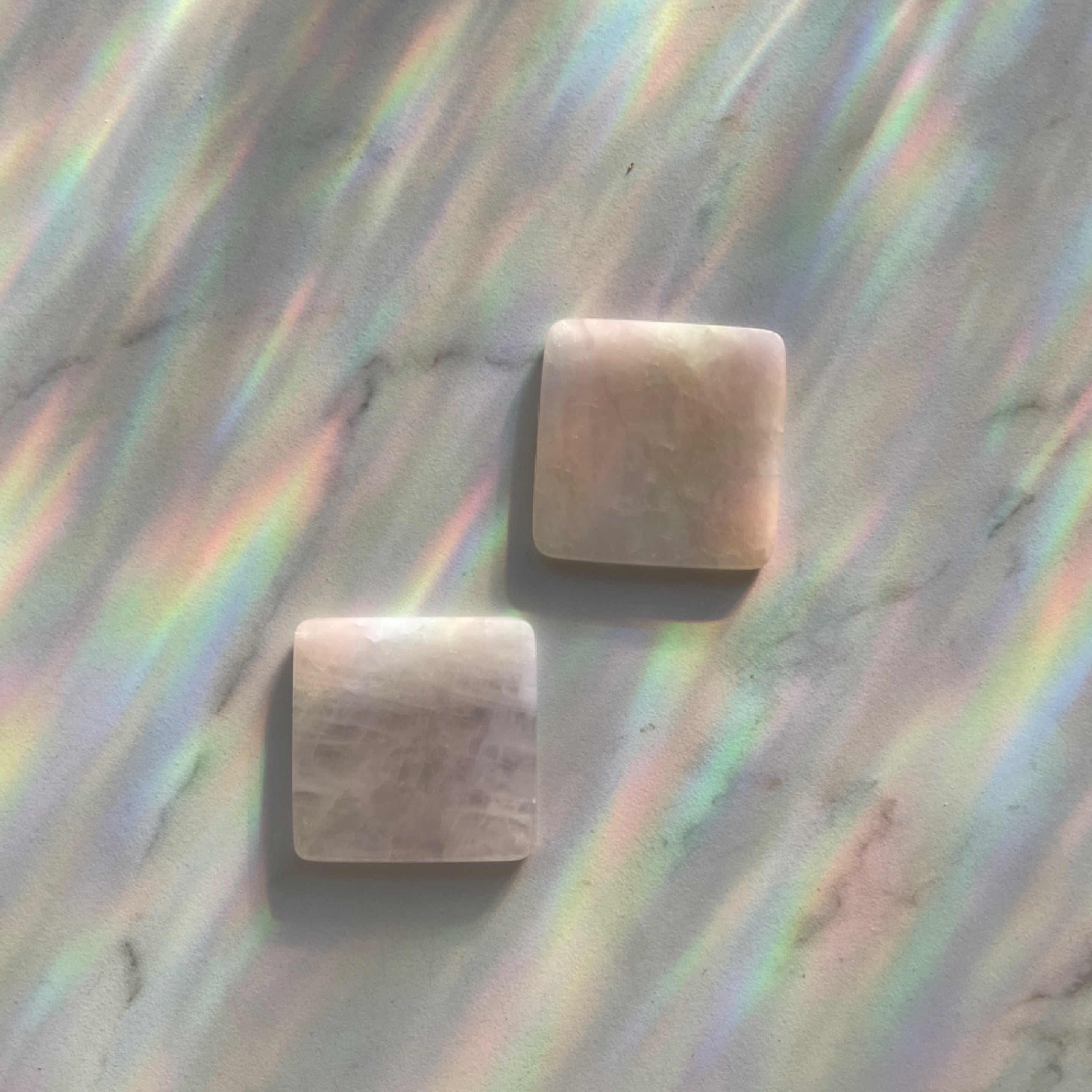 Rose Quartz Square Plates