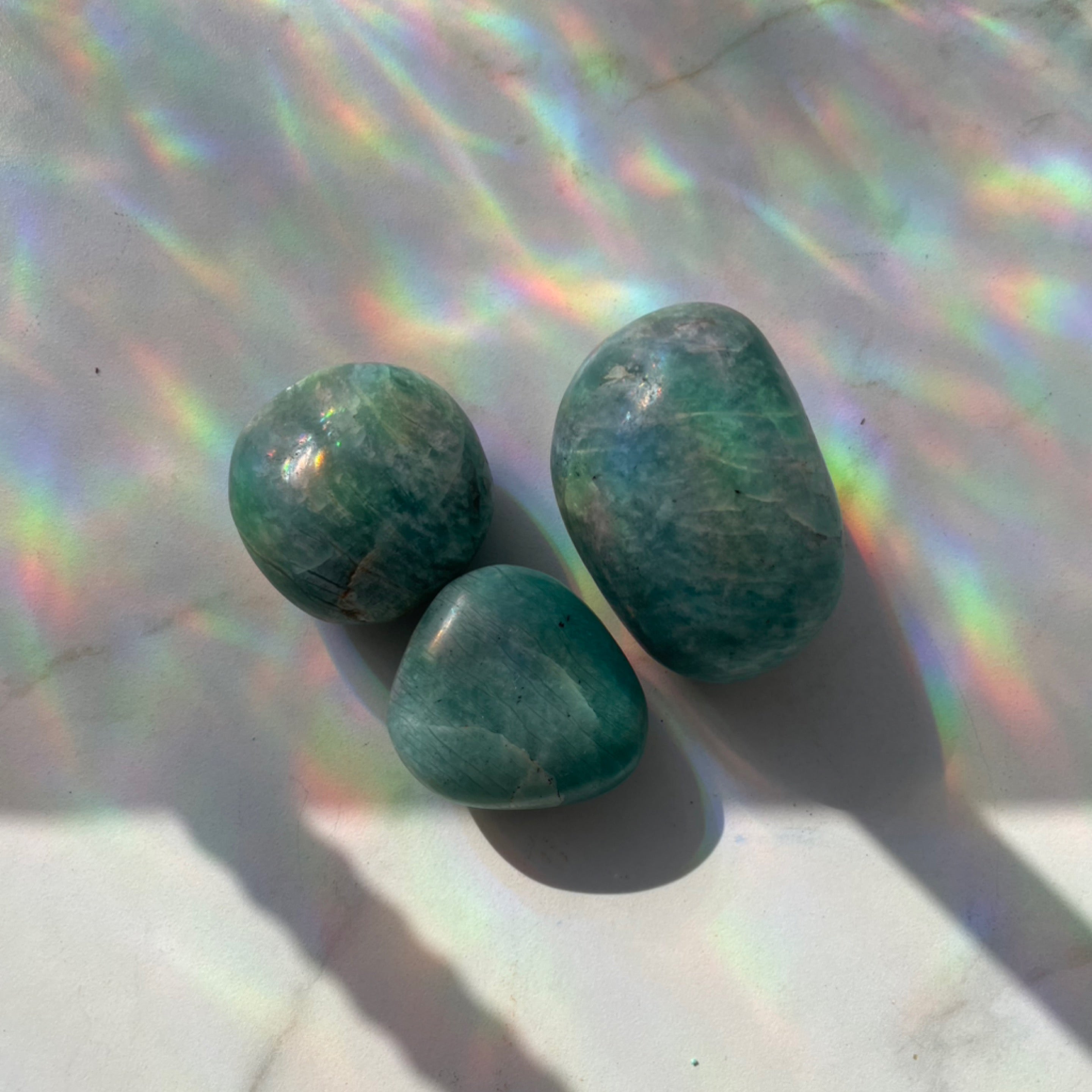 Amazonite Palm Stones