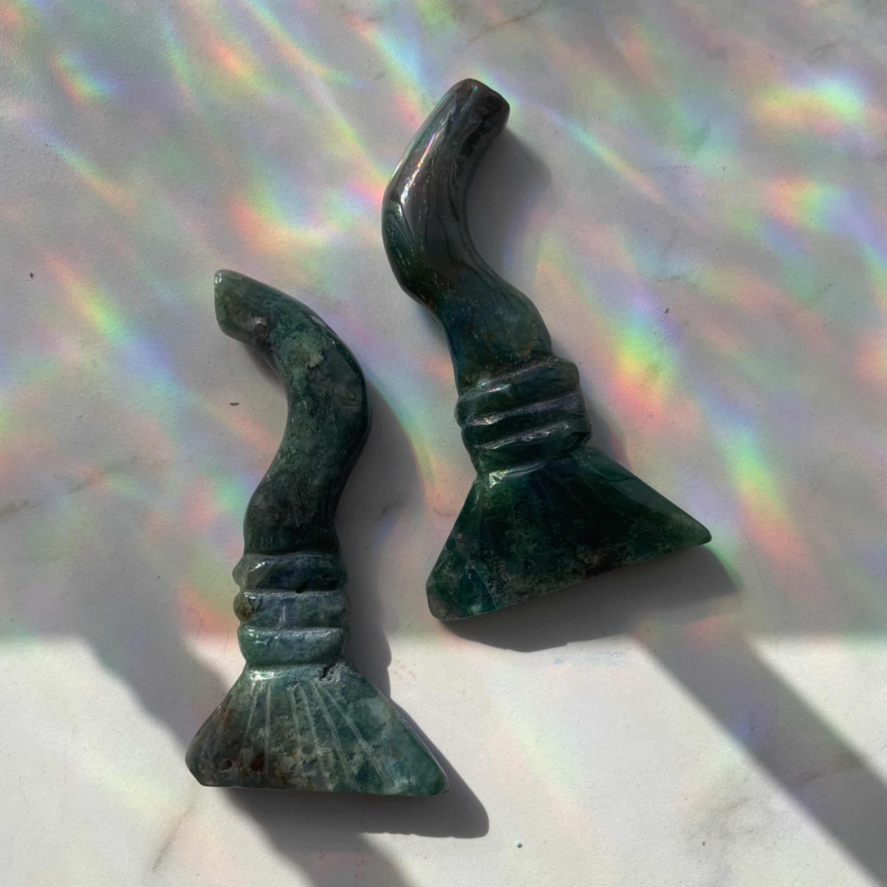 Moss Agate Broomstick