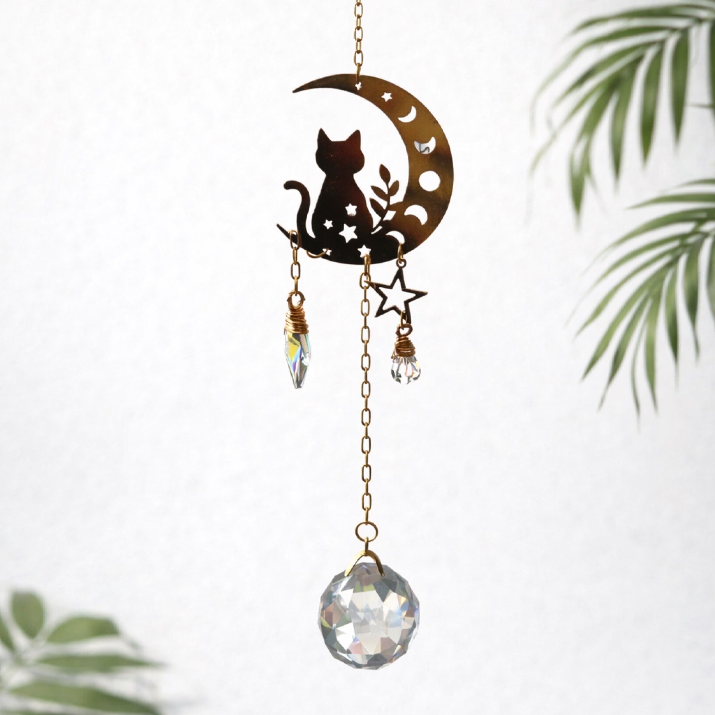 Cat on Moon Sun Catcher