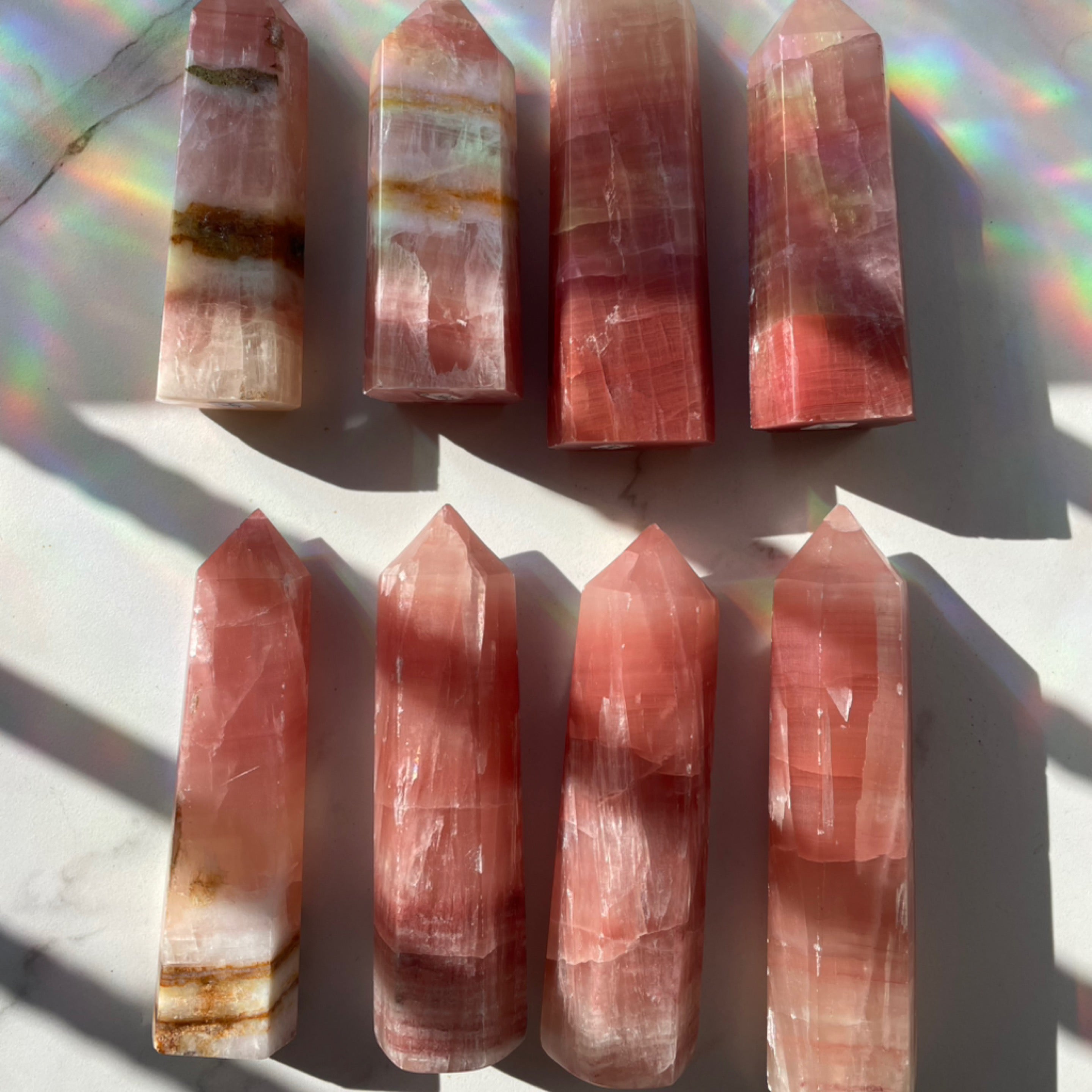 Rose Calcite Towers