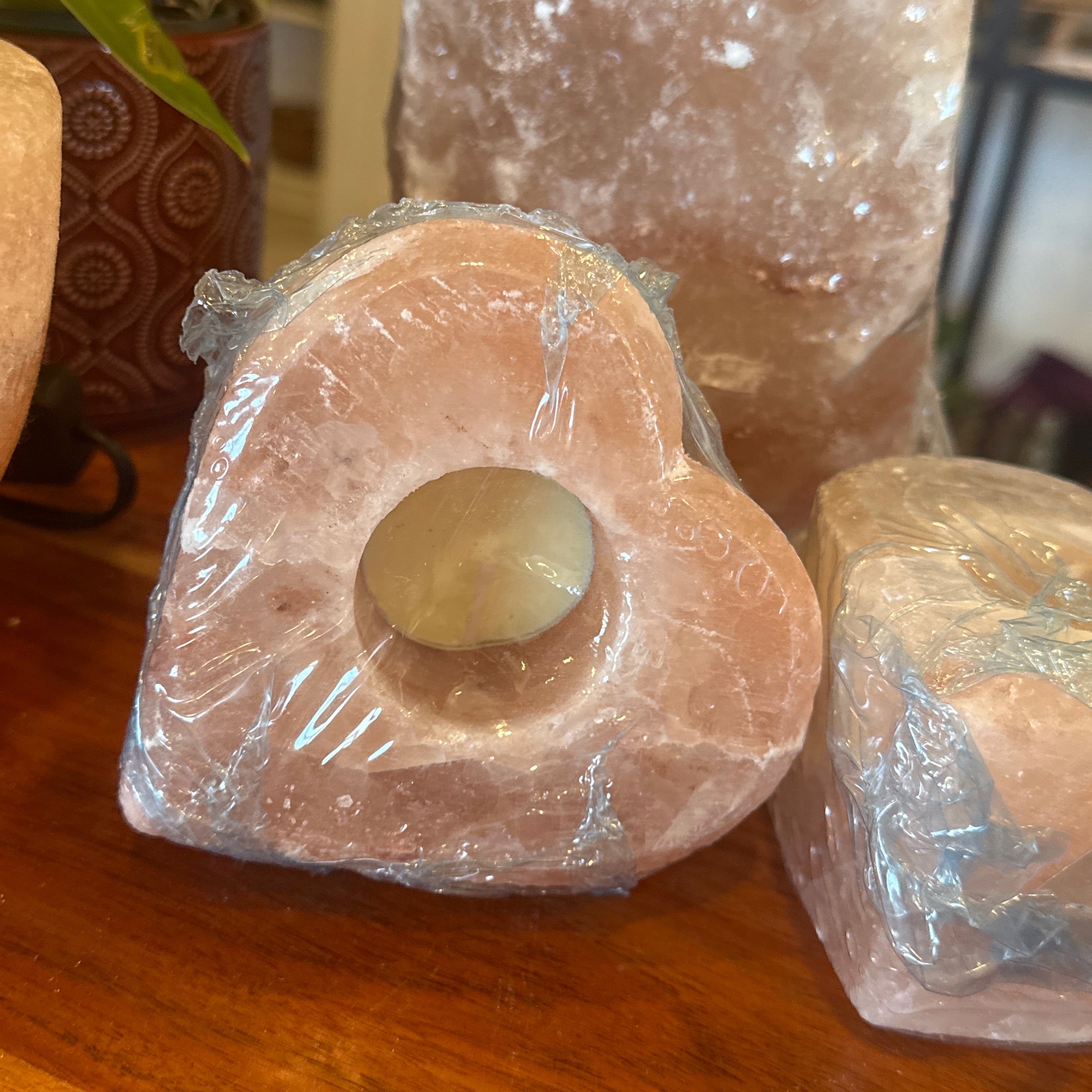 Salt Lamp Heart Candle