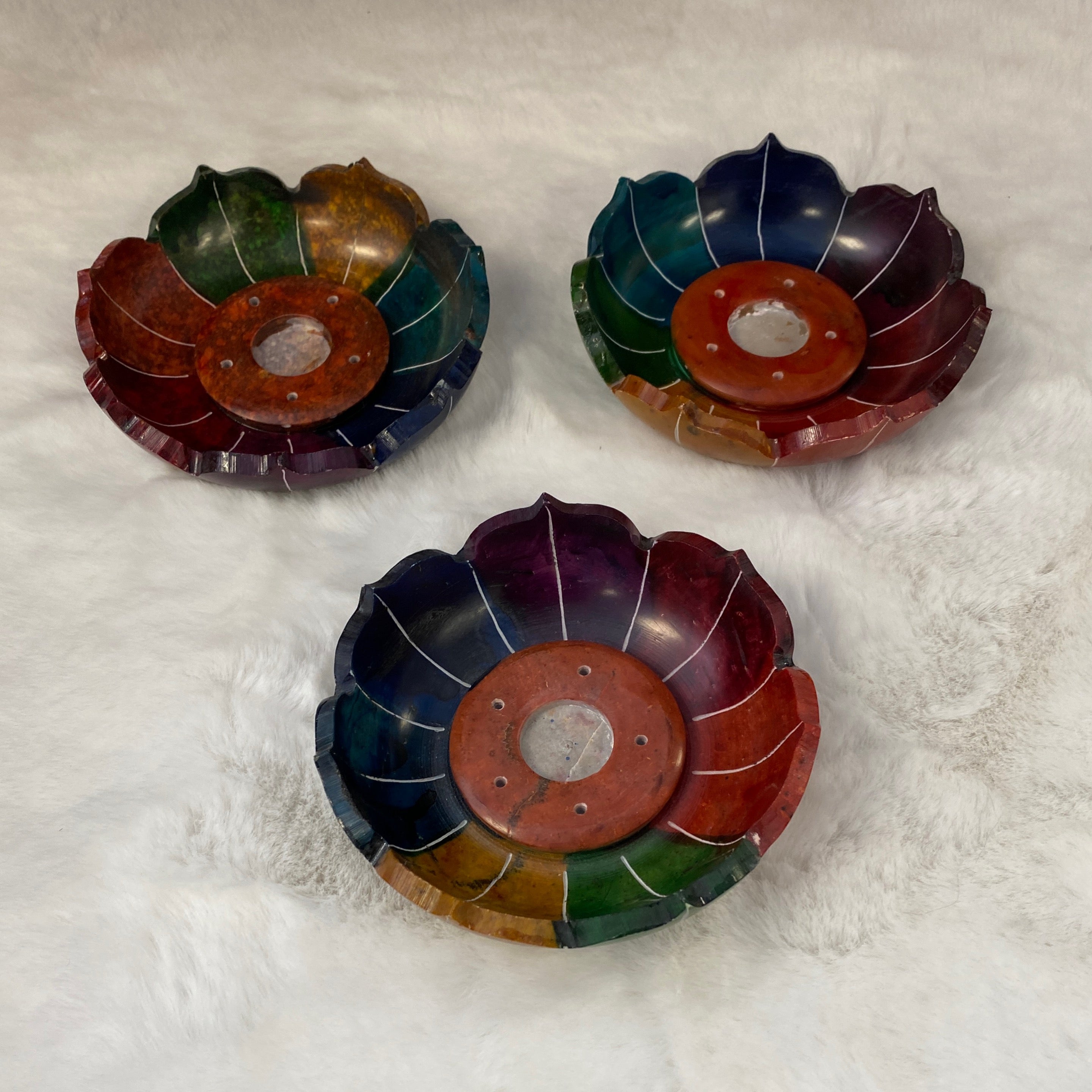 Lotus Soapstone Incense Burner