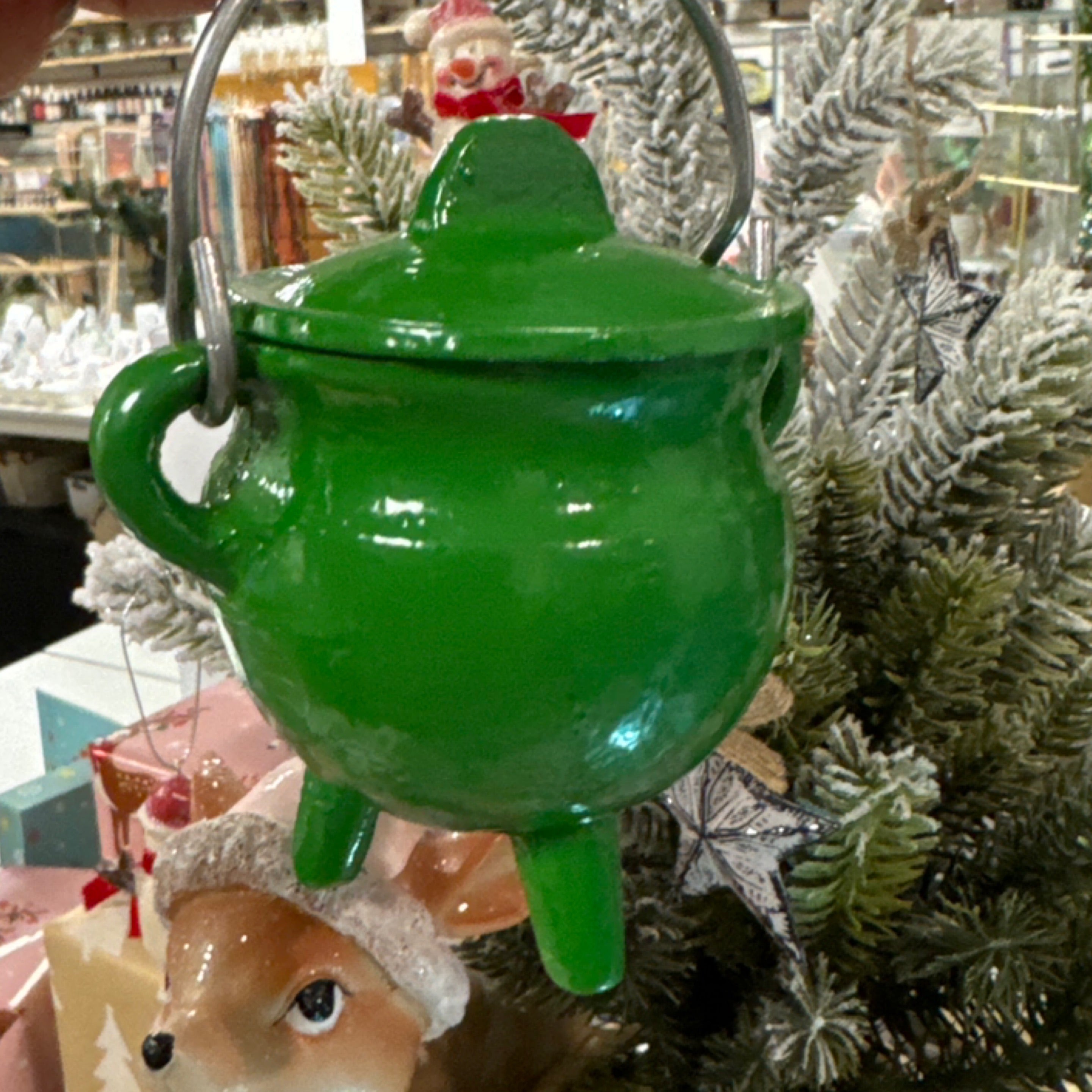 Green Cast Iron Cauldron