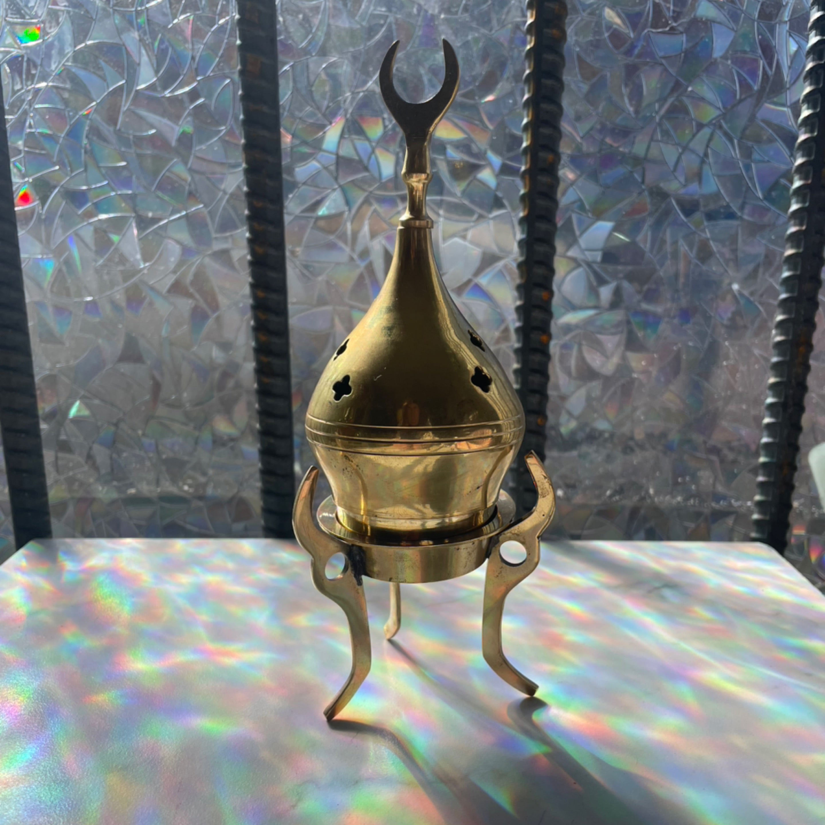 Gold Resin Incense Burner