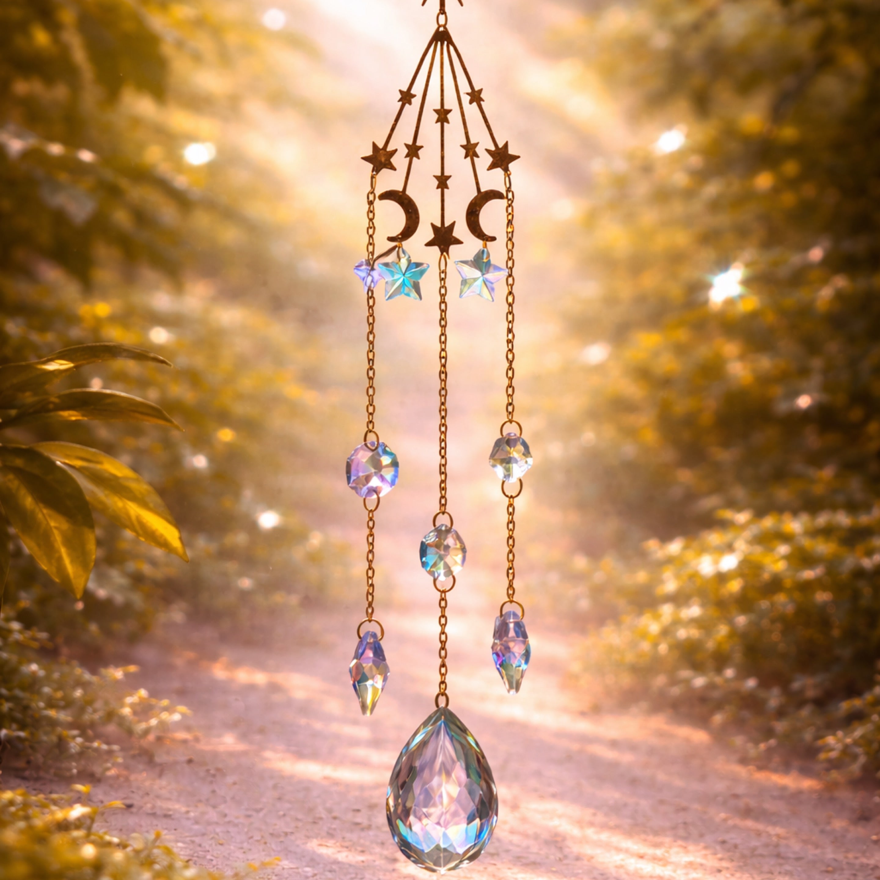 Golden Night Sky Sun Catcher