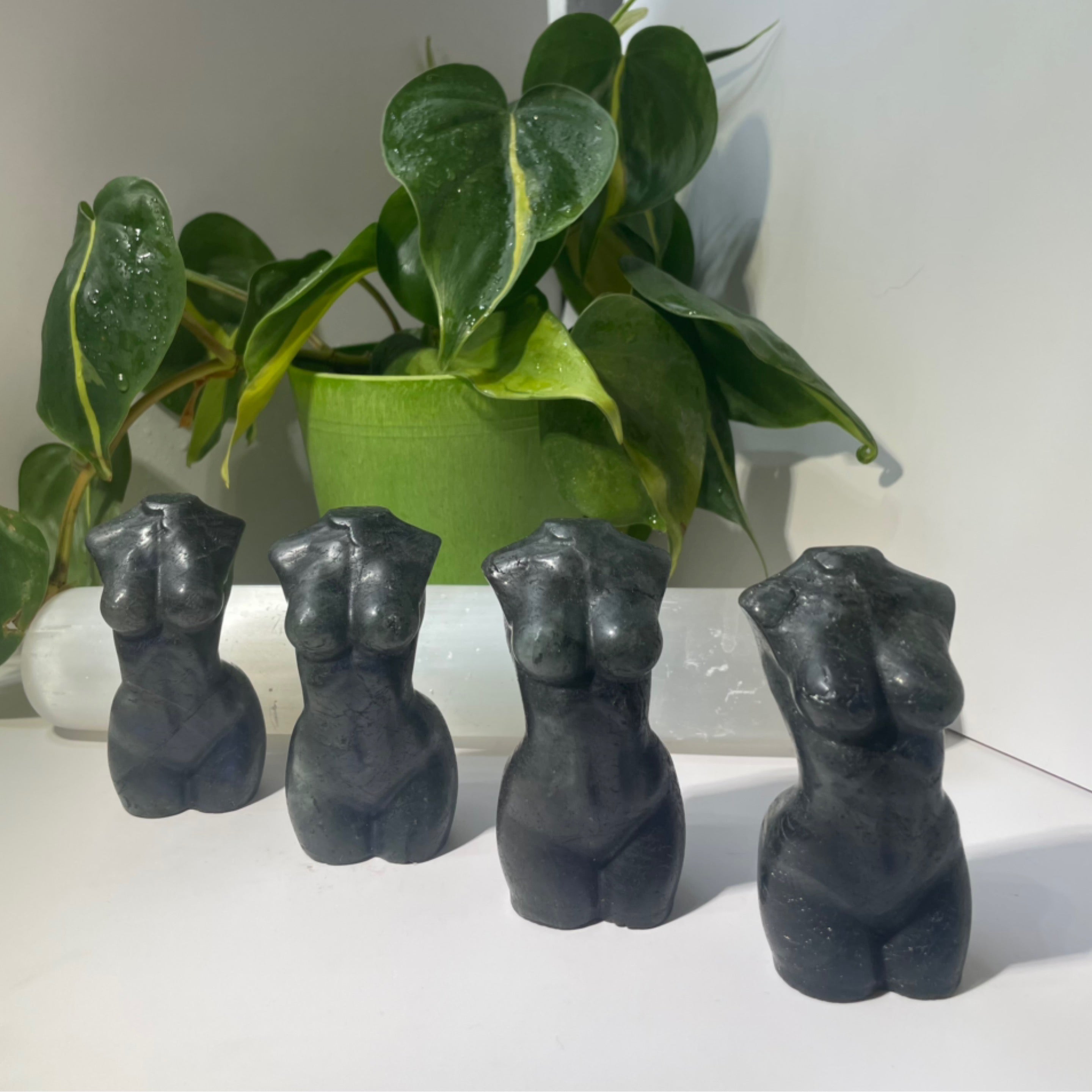 Black Labradorite Goddess Statues