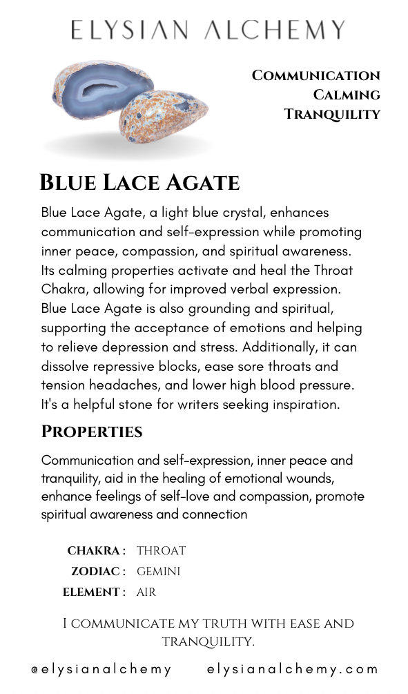 Blue Lace Agate Tower
