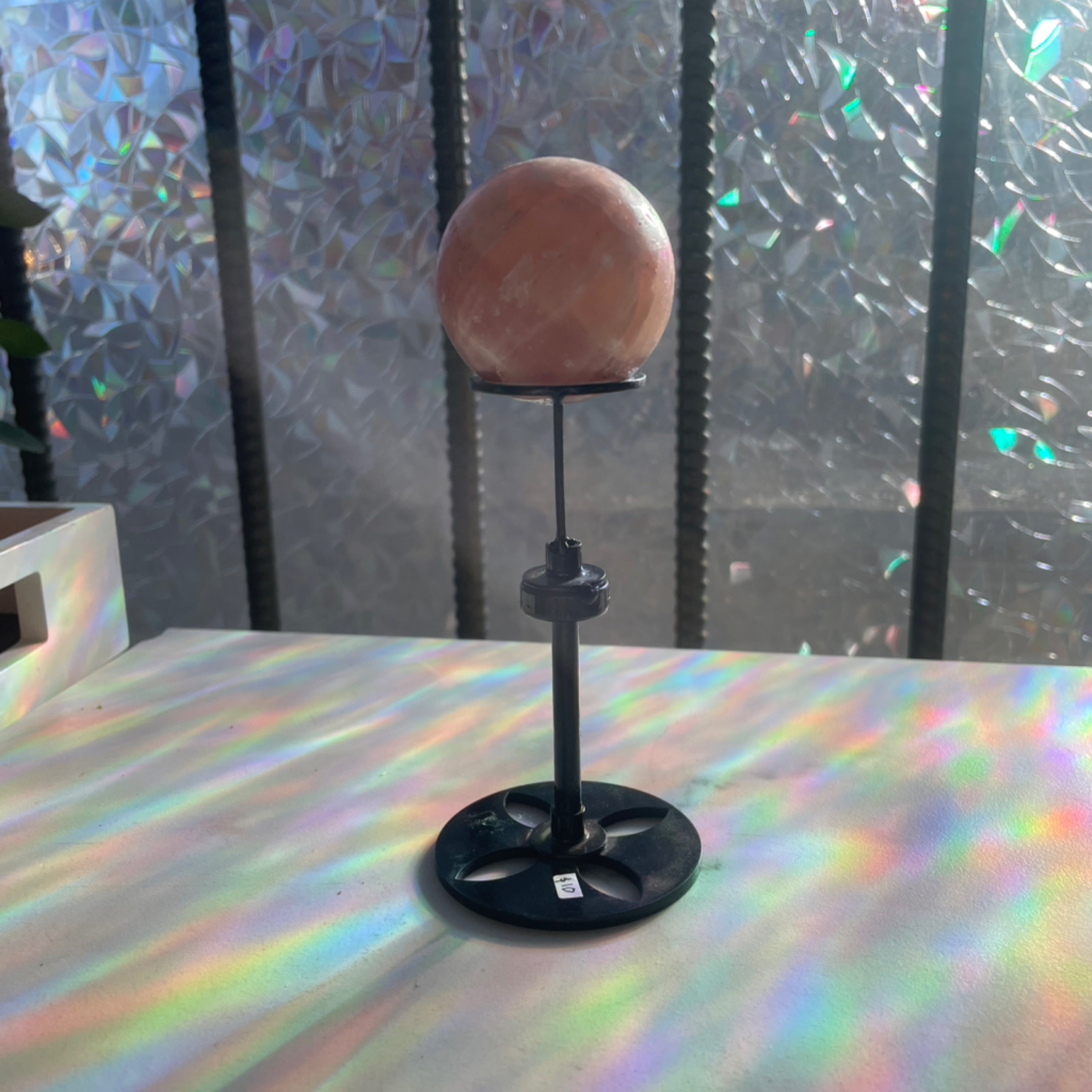 Tall Black Sphere Stand