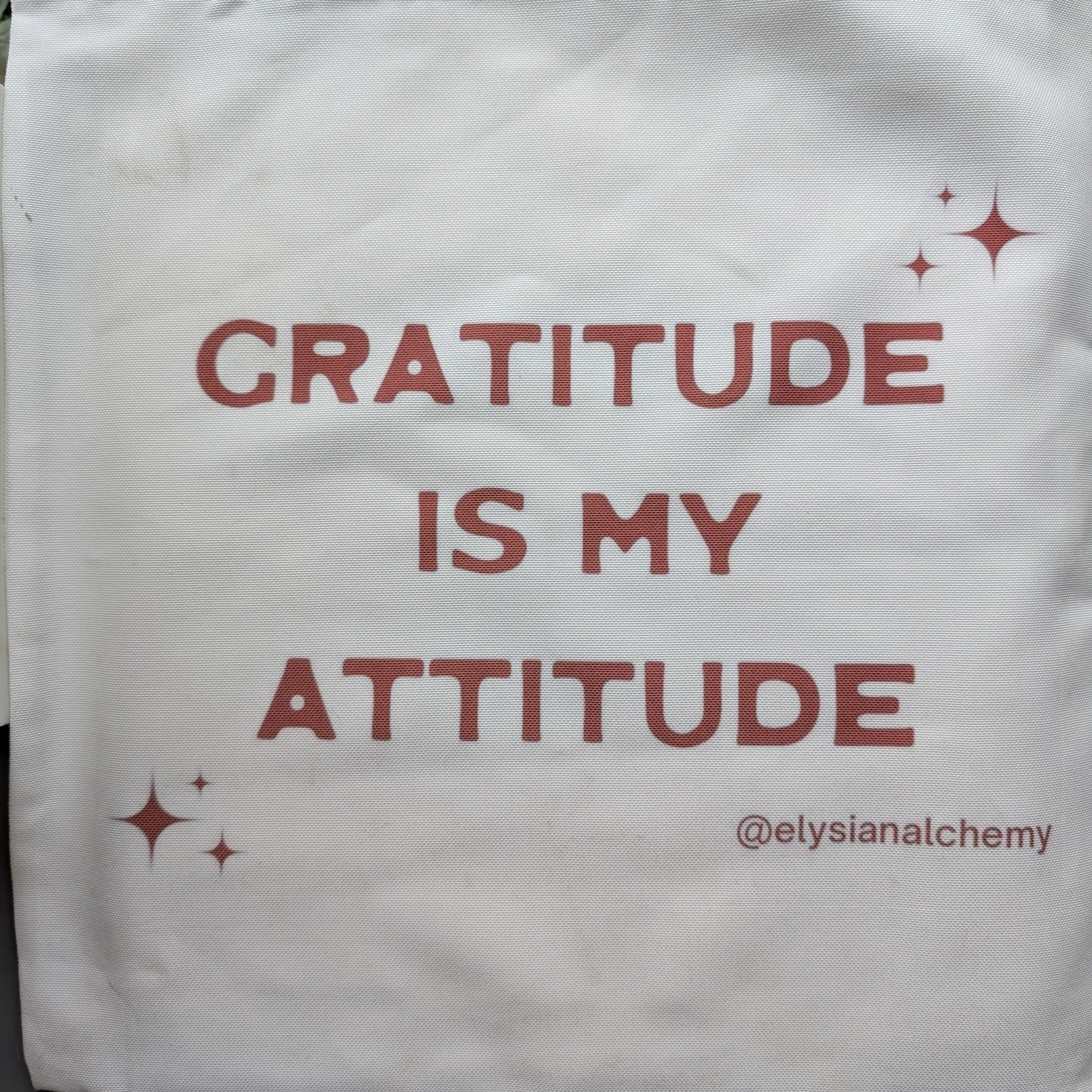 Gratitude Is My Attitude Tote Bag