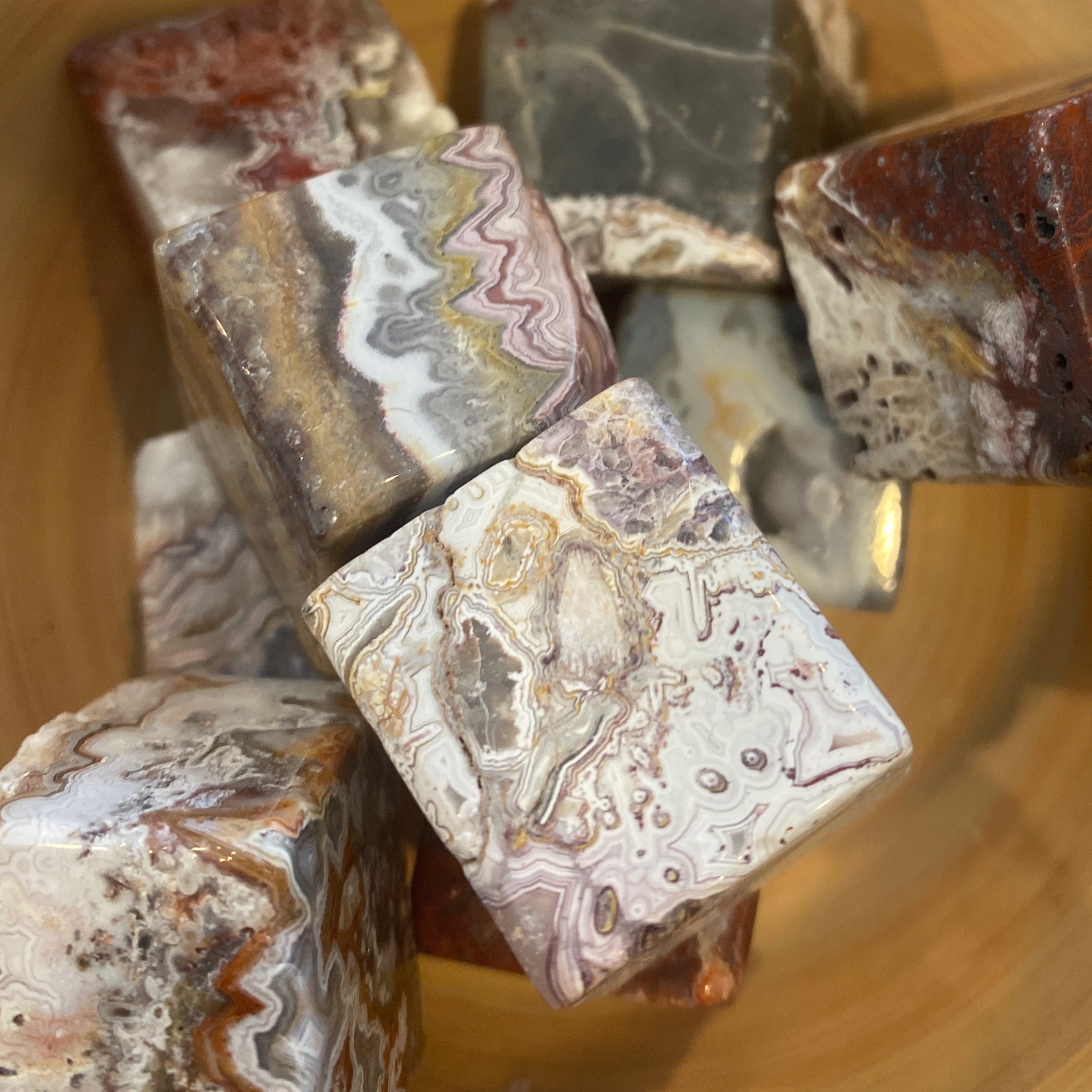 Crazy Lace Agate Cube