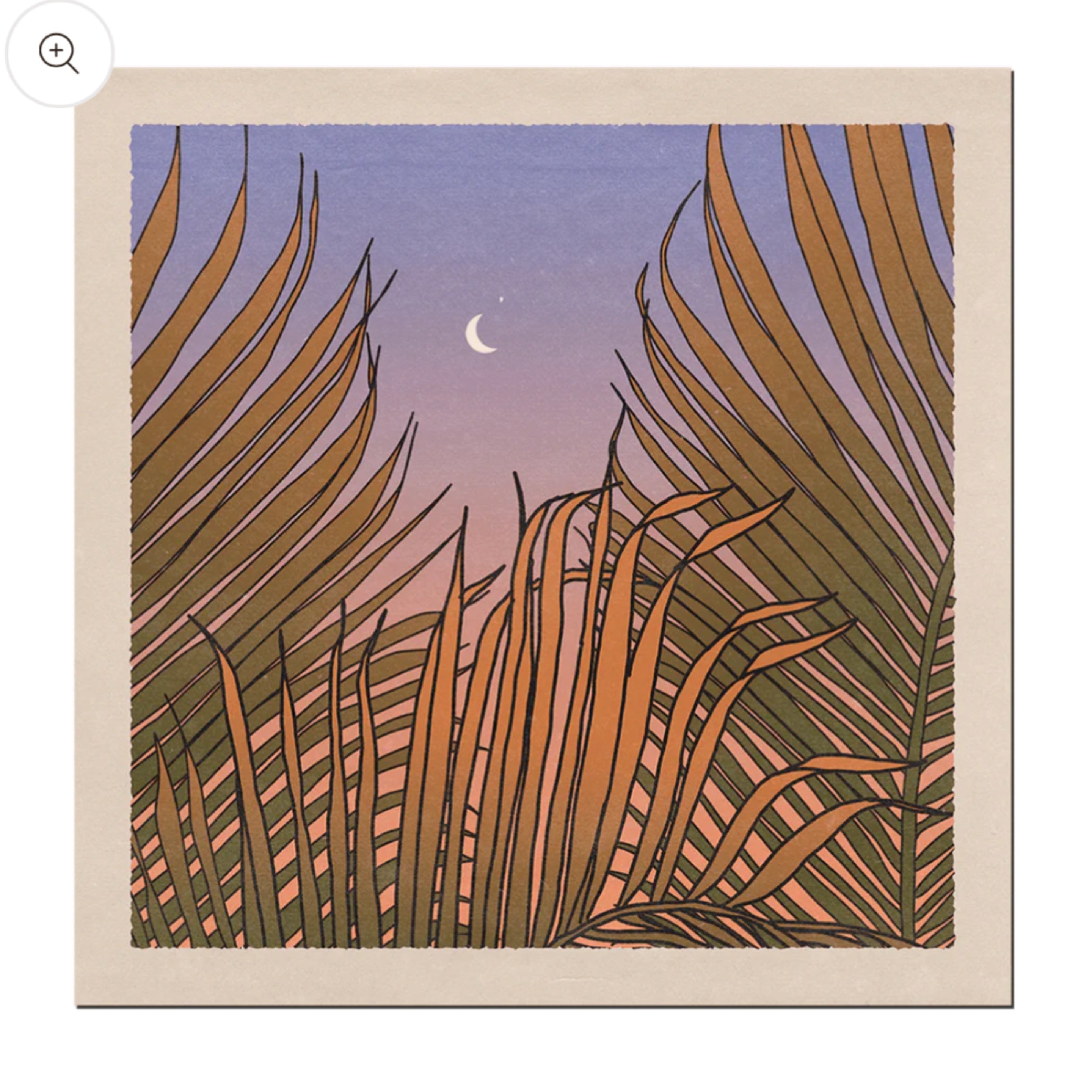 Through the Palms Print