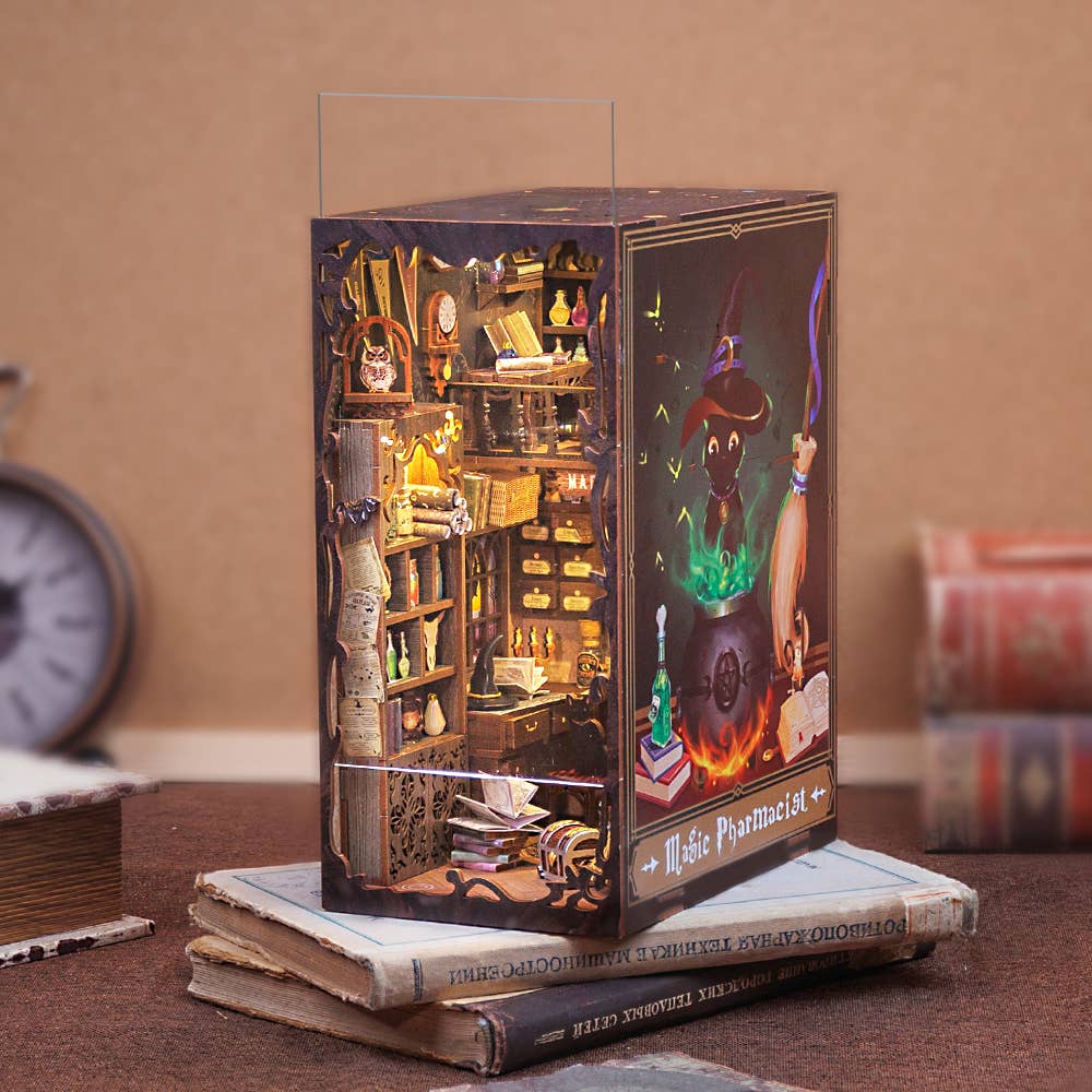 DIY Book Nook Kit: Magic Pharmacist with Dust Cover