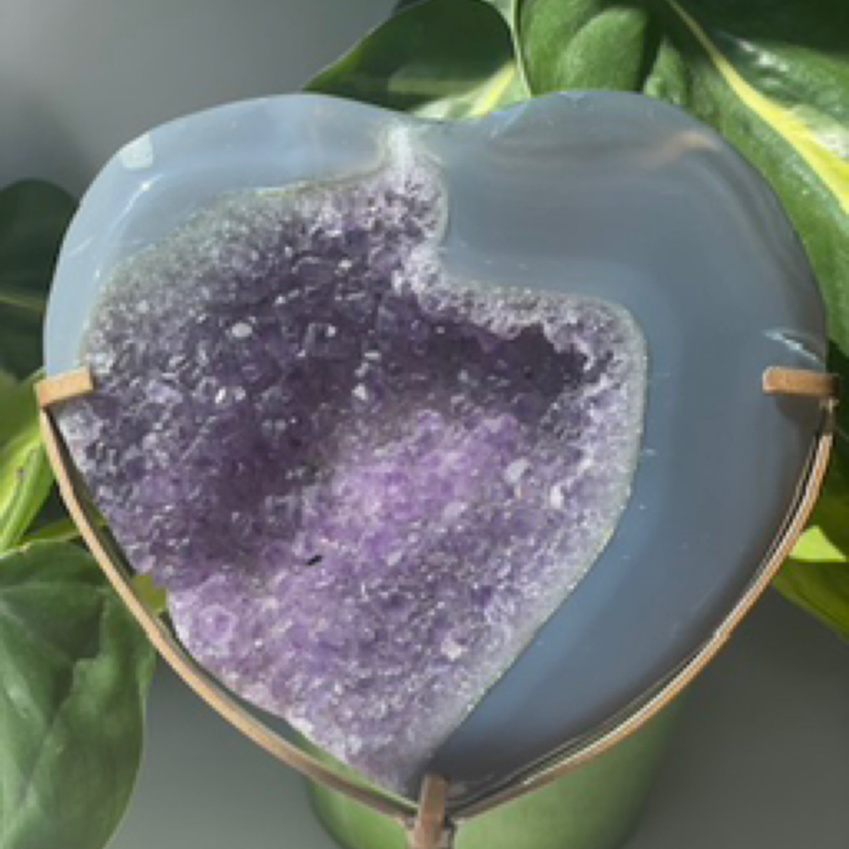 Amethyst Heart with Stand