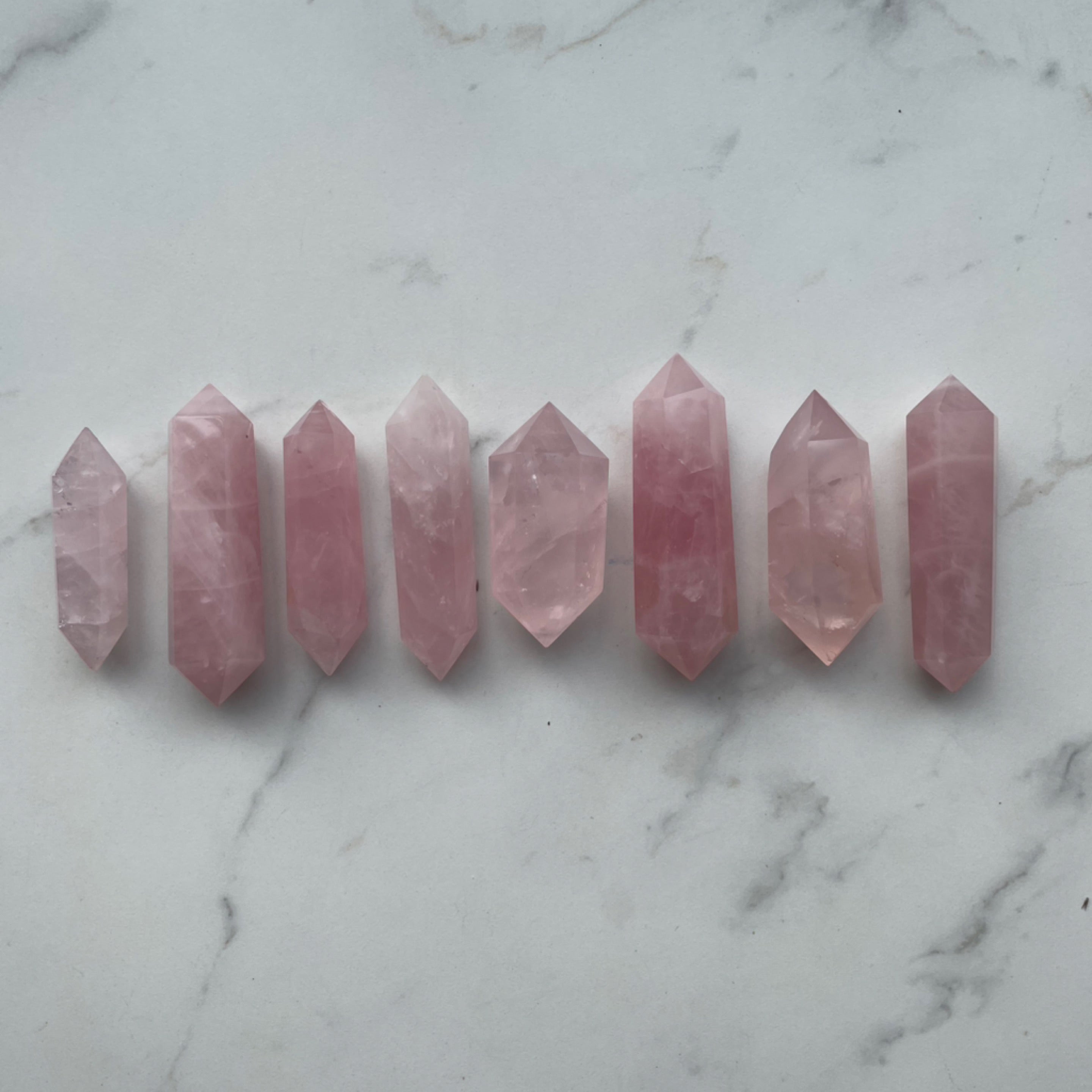 Rose Quartz Double Terminated Points