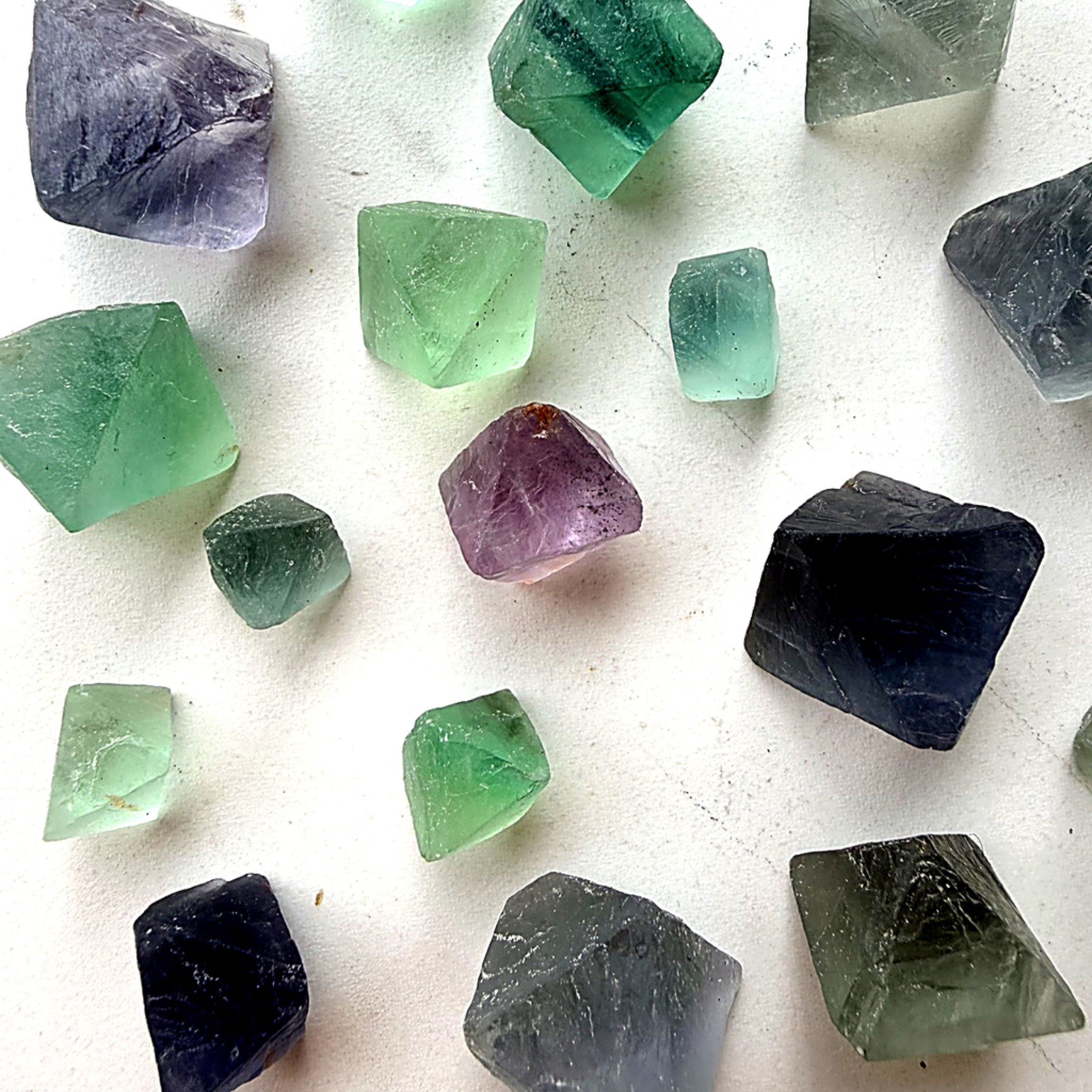 Purple Fluorite Raw Octahedrons